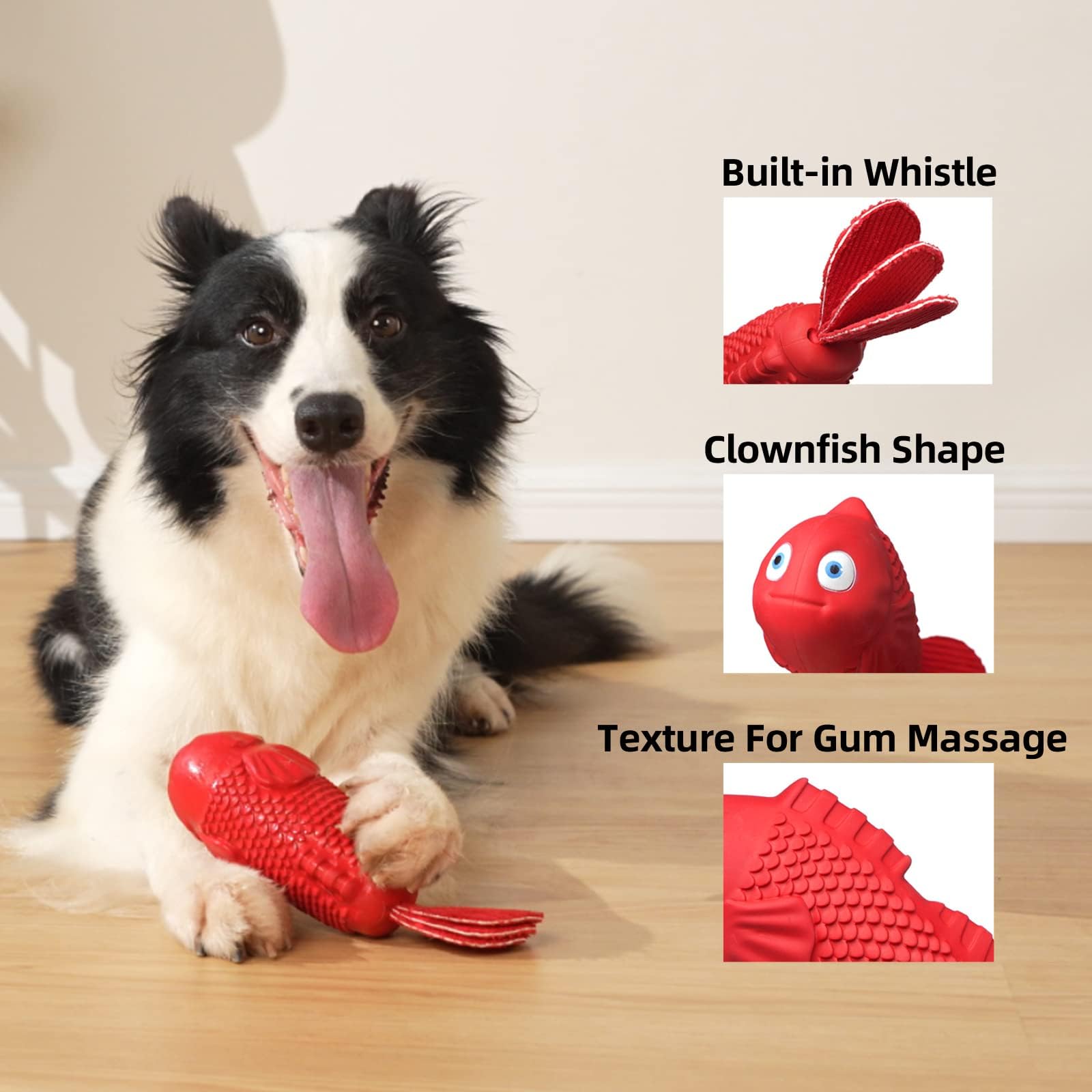 Tough Squeaky Dog Toys For Aggressive Chewers Large Breed, Dog Chew Toys, Super Chewer Dog Toys, Rubber Dog Toys For Large Dogs,