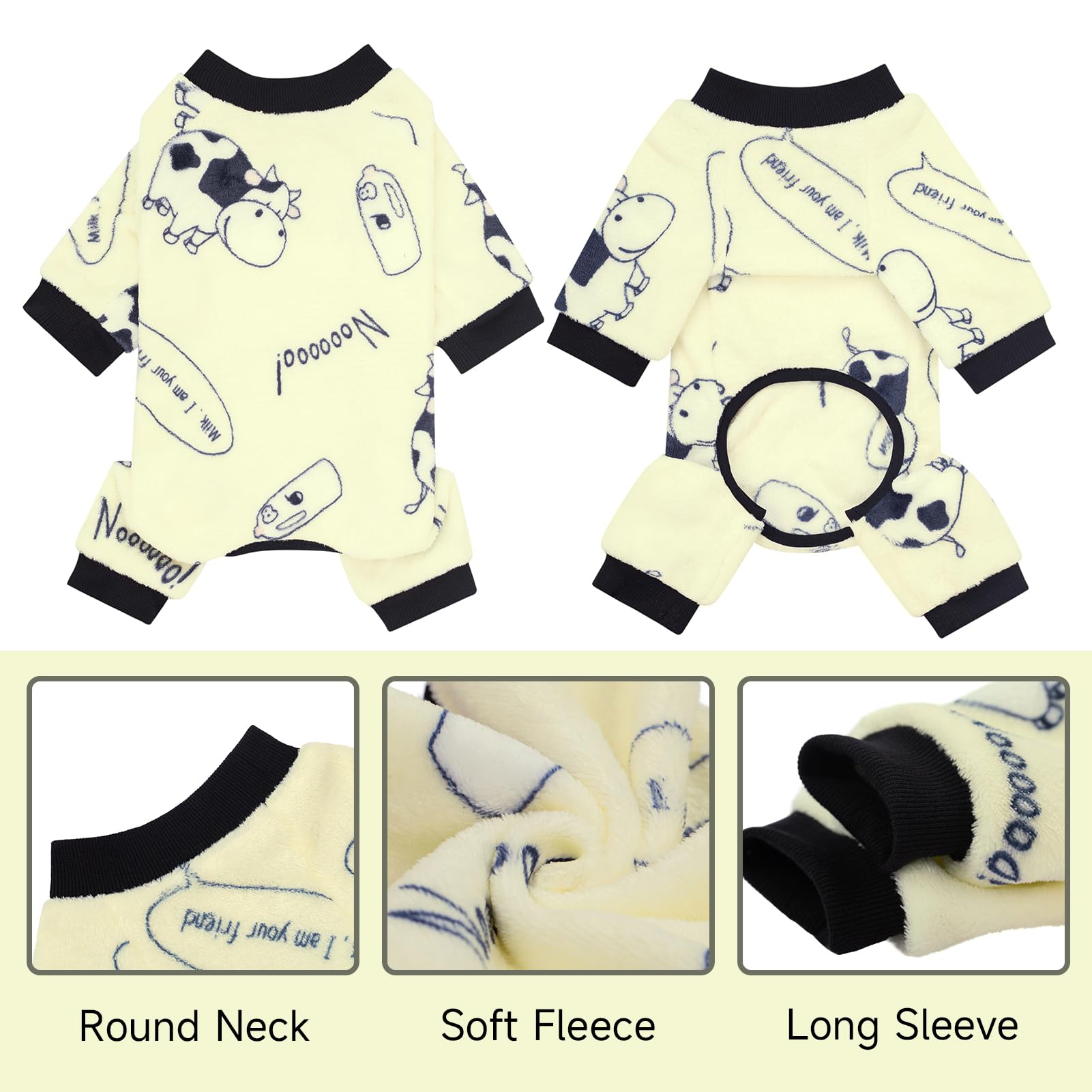 Aitoli Dog Pajamas For Small Dogs, Winter Dog Onesie, Warm Velvet Puppy Jumpsuit, Doggies Bodysuits, Girl Boy Dog Winter Clothes