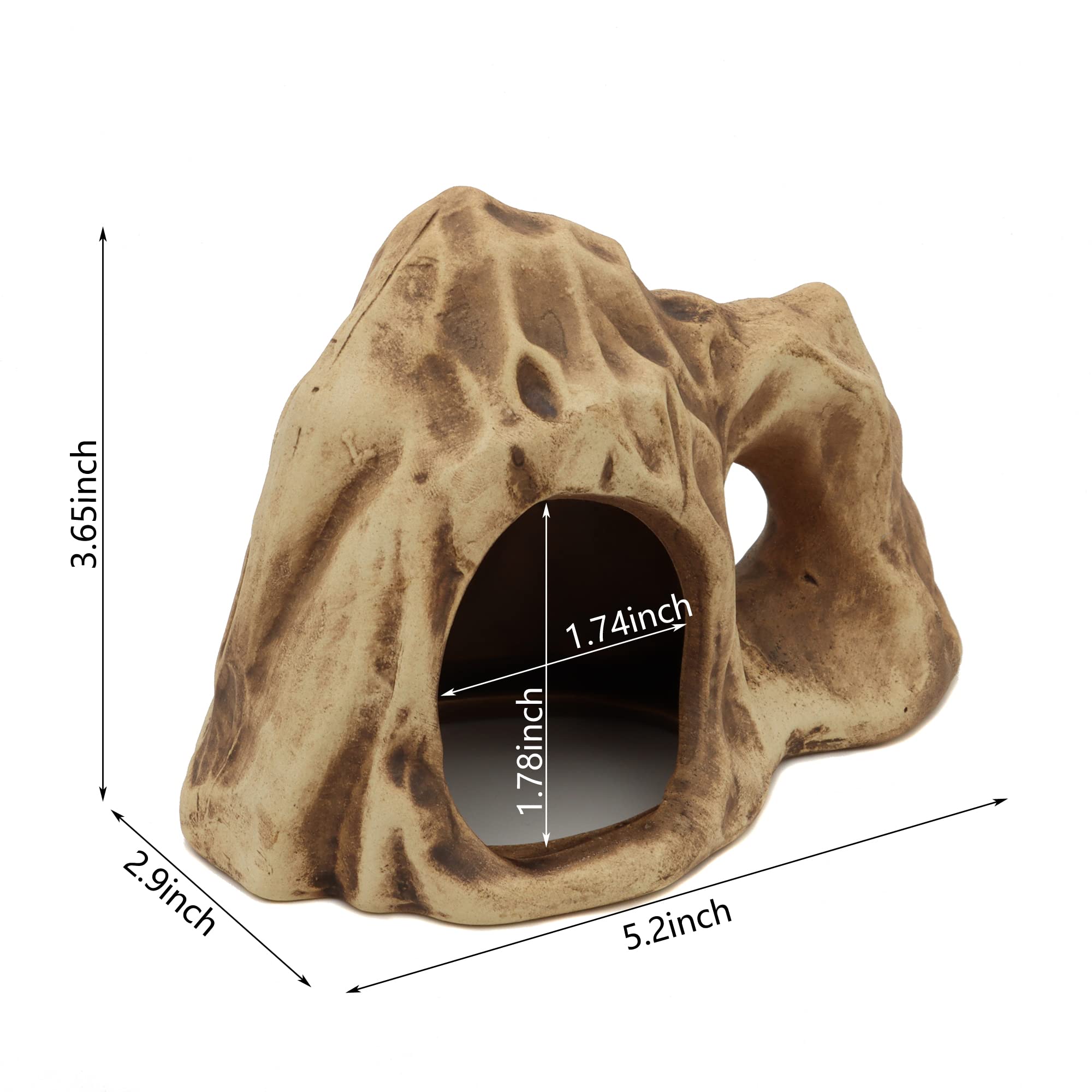 Alegi Aquarium Ceramic Decoration Mountain, Cave Rock For Cichlids, Betta Fish Tank (Mountain 2)