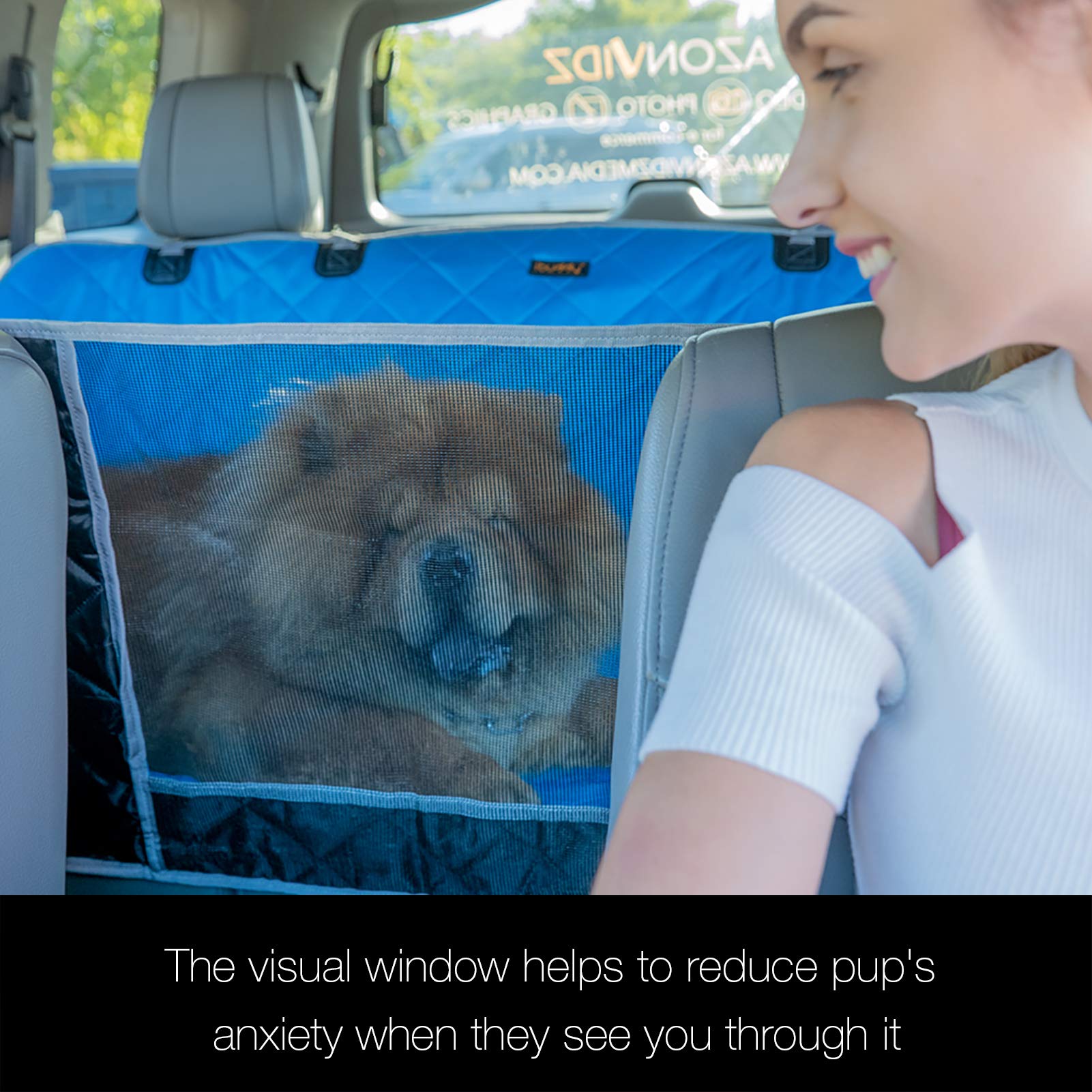 Ibuddy Dog Seat Cover For Suv And Small Truck, Waterproof Car Hammock Heavy Duty Back Seat Cover For Dog With Mesh Window Durabl