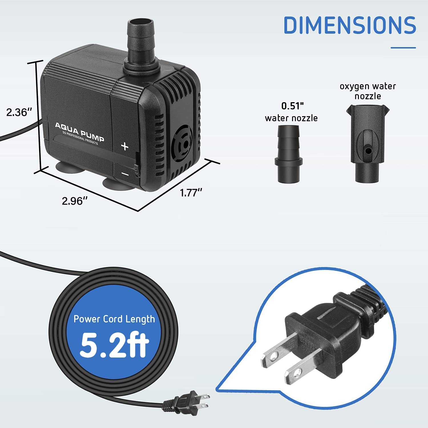 Simple Deluxe 8W 210GPH Submersible Water Pump for Pond Aquarium Hydroponics Fish Tank Fountain Waterfall