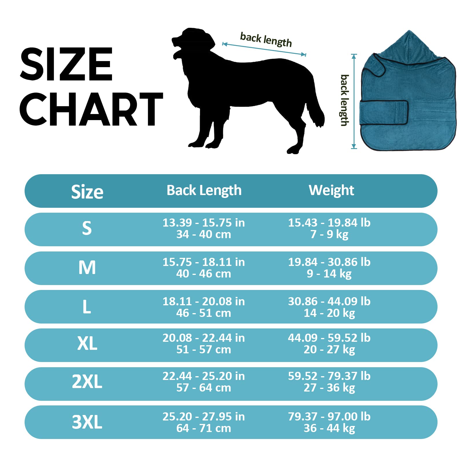 Avont Dog Bathrobe - Super Absorbent Pet Drying Towel Bath Robes After Bath Shower Swim Wet Walk For Puppies -Blue(Xl)