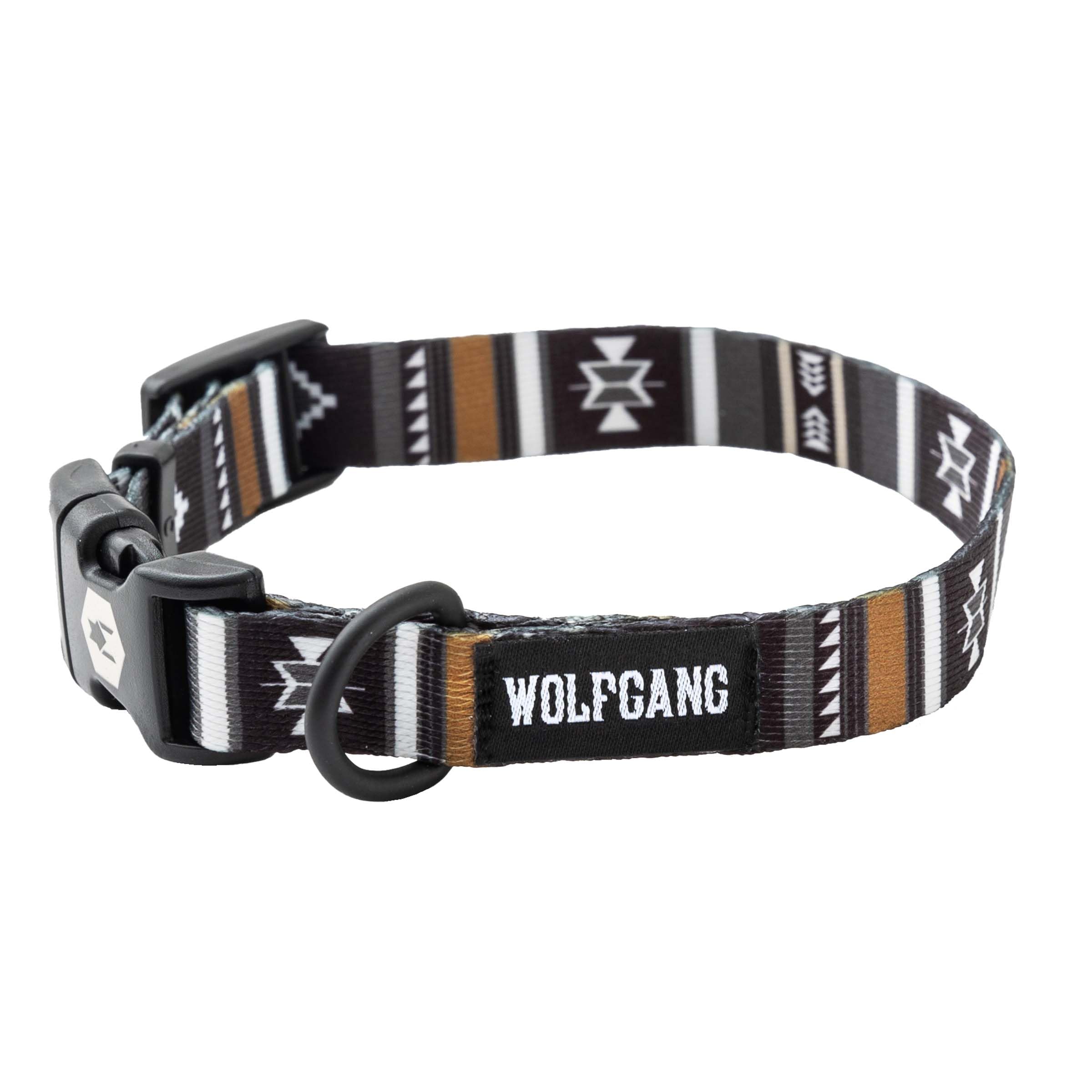 Wolfgang Heavy Duty, Adjustable Dog Collar With Quick Release Nylon Buckle For Walking & Training, Newmoon Print, Medium