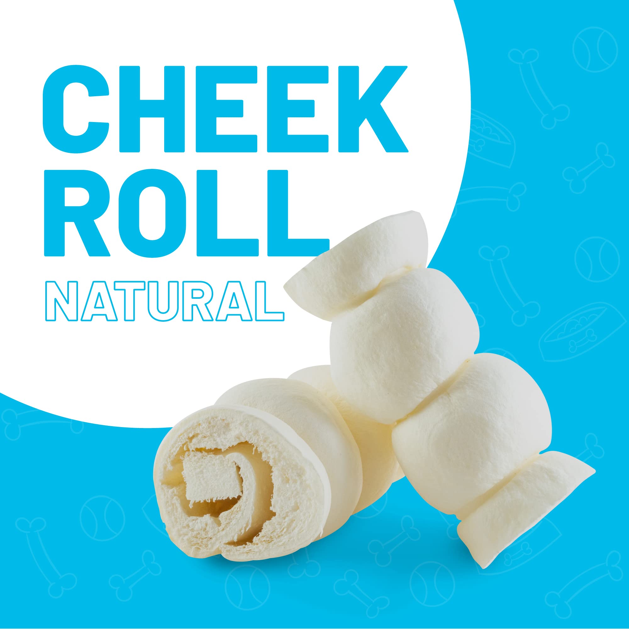 SITKA Farms Beef Cheek Rolls - Extra Thick Dog Chew Bones, No Rawhide, 5-6" for Small, Medium & Large Dogs, 4 Count