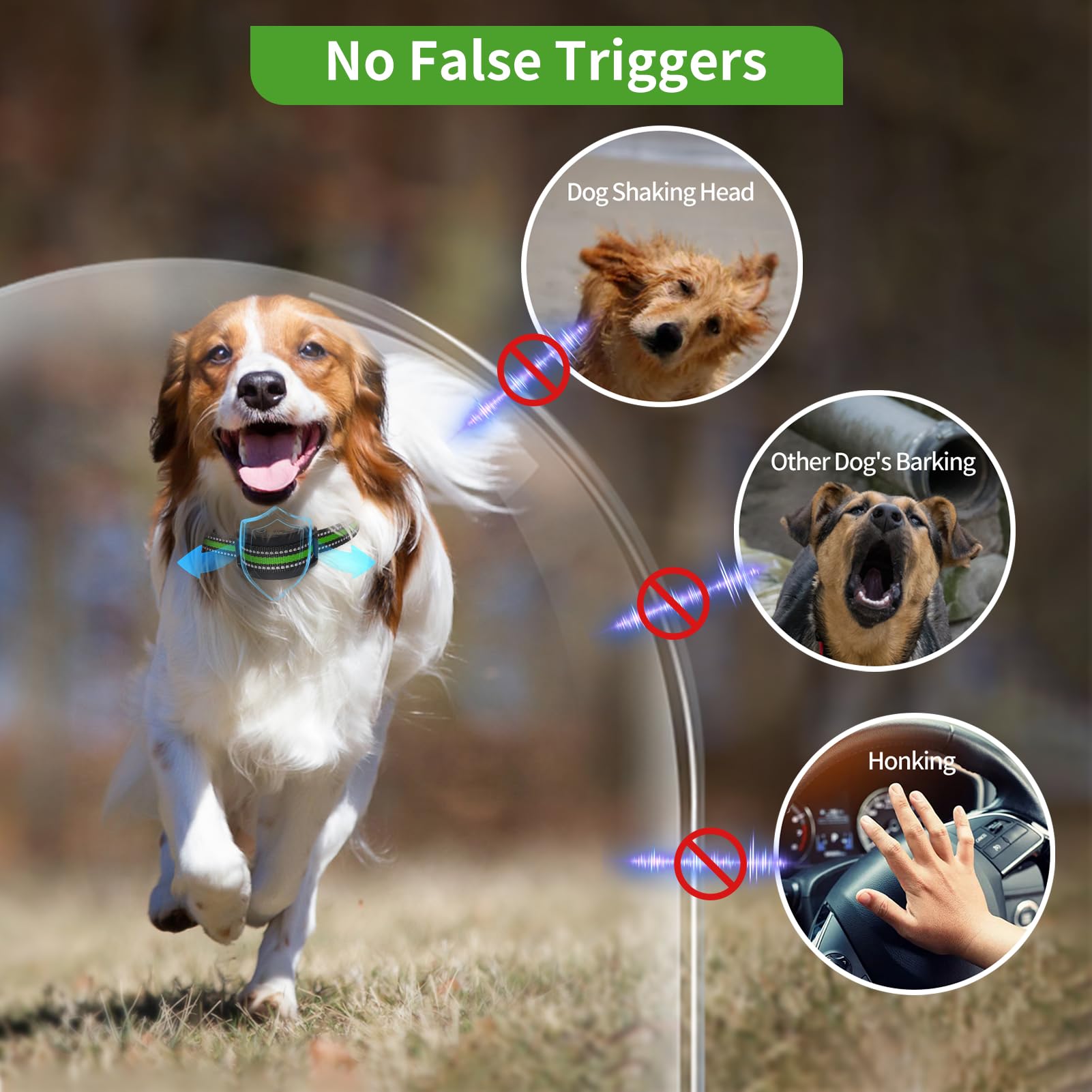 Petjoy Dog Bark Collar For Small Medium Large Dog, Smart Anti Bark Collars With 5 Sensitivity - 7 Progressive Procedures, Barkin