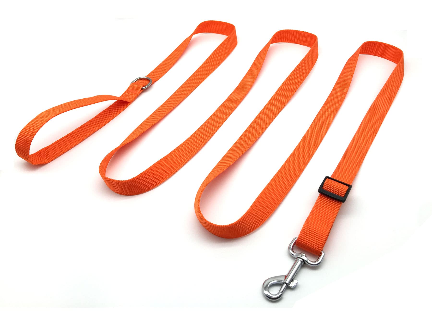 6Ft/ 10Ft Adjustable Dog Leash, Nylon Dog Leashes For Medium Large Dogs (10Ft, Orange)