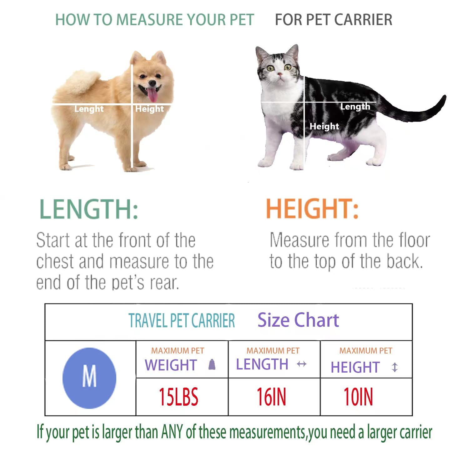 Rosebb Cat Carrier Dog Carrier Pet Carrier Cat Bags For Small Medium Cats Dogs Puppies Of 15 Lbs,Of Airline Approved Small Dog Bag Soft Sided,Collapsible Travel Puppy Carrier (Medium, Blue)