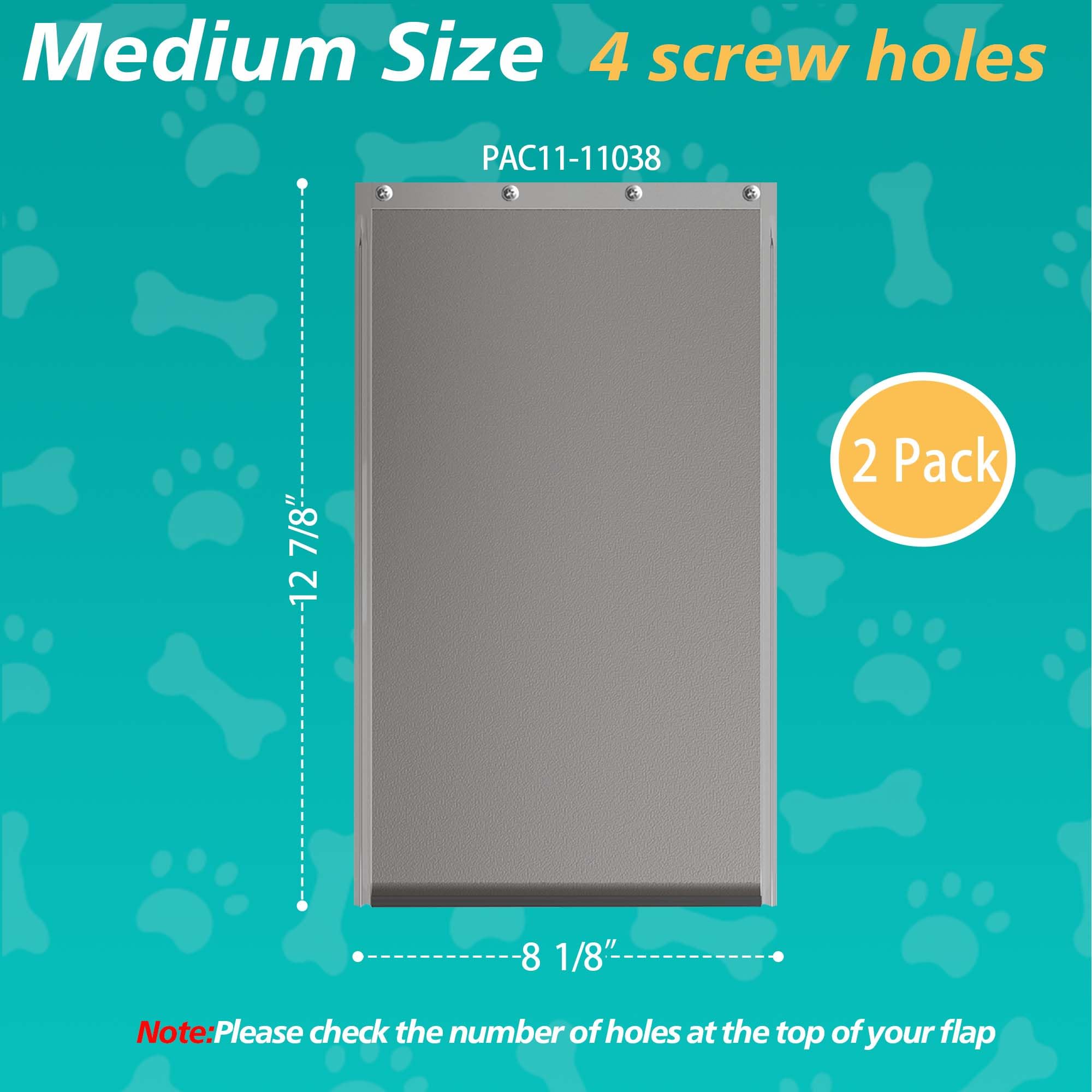 2Pack Medium Dog Door Replacement Flaps With Screws, Compatible With Petsafe Freedom Pac11-11038, Weather-Proof & Warp-Resistant
