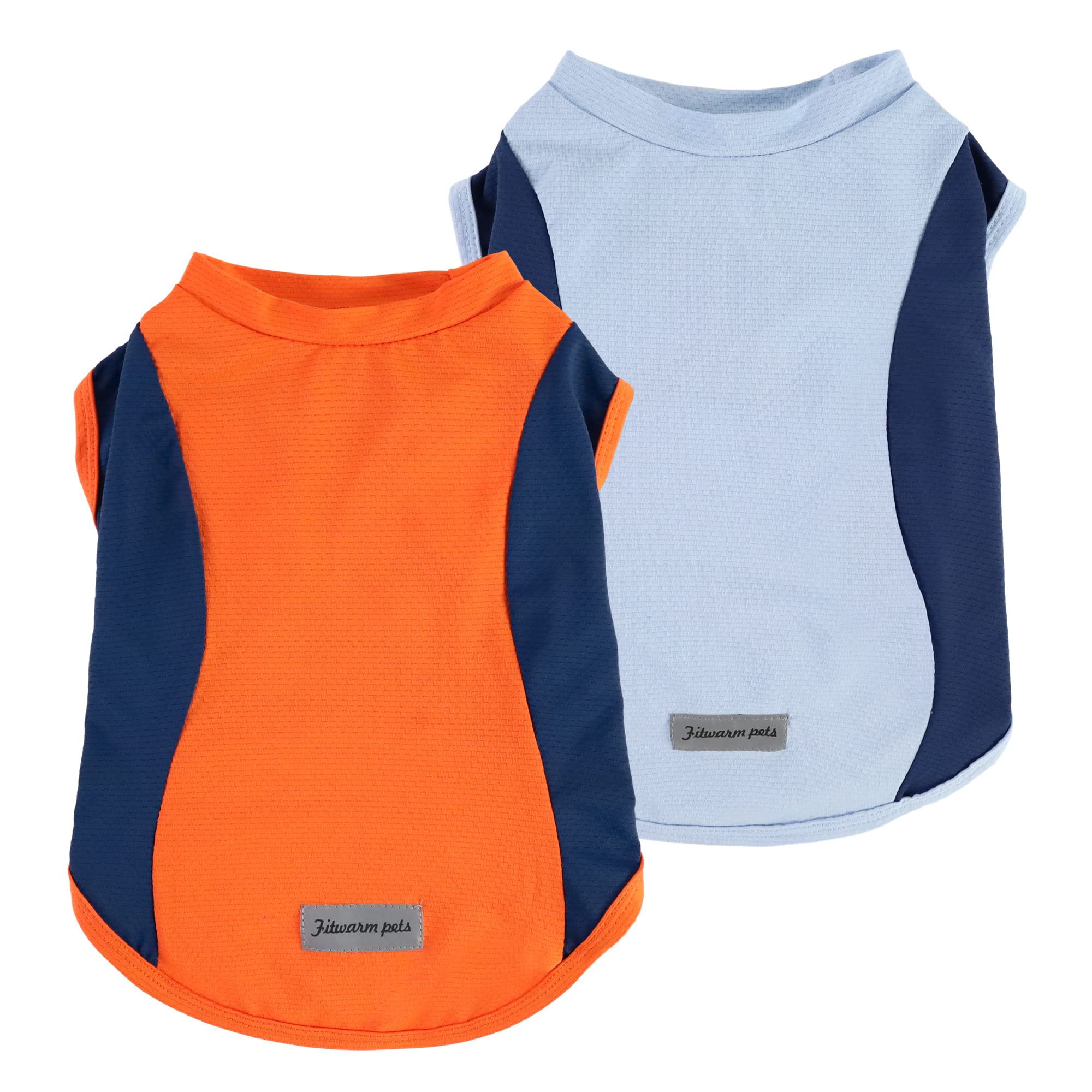 Fitwarm 2 Pack Upf 50+ Uv Sun Protection Dog Shirt, Quick Dry Summer Dog Clothes For Small Dogs Boy Girl, Reflective Label, Ligh