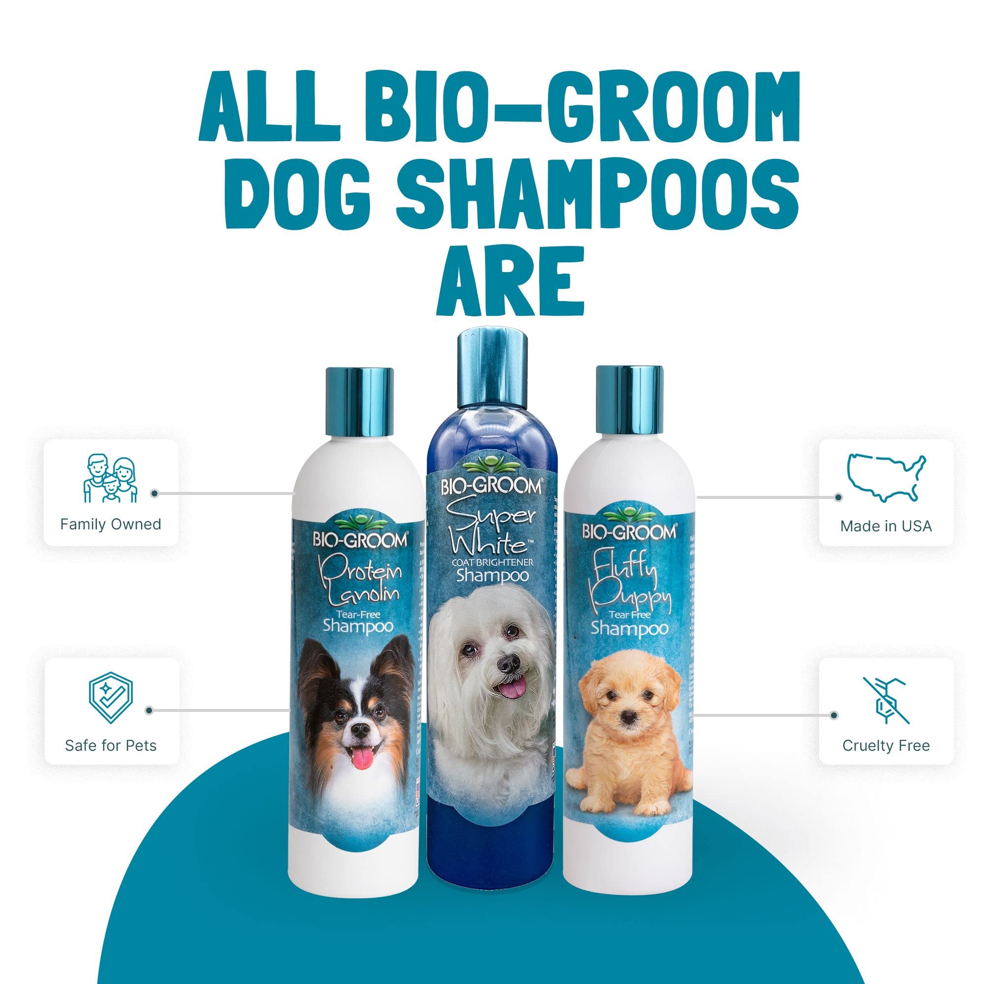 Bio-Groom Super Whitening Dog Shampoo – Whitening Pet Shampoo, Dog Bathing Supplies, Puppy Wash, Dog Grooming Supplies, Cruelty-Free – 1 Gallon