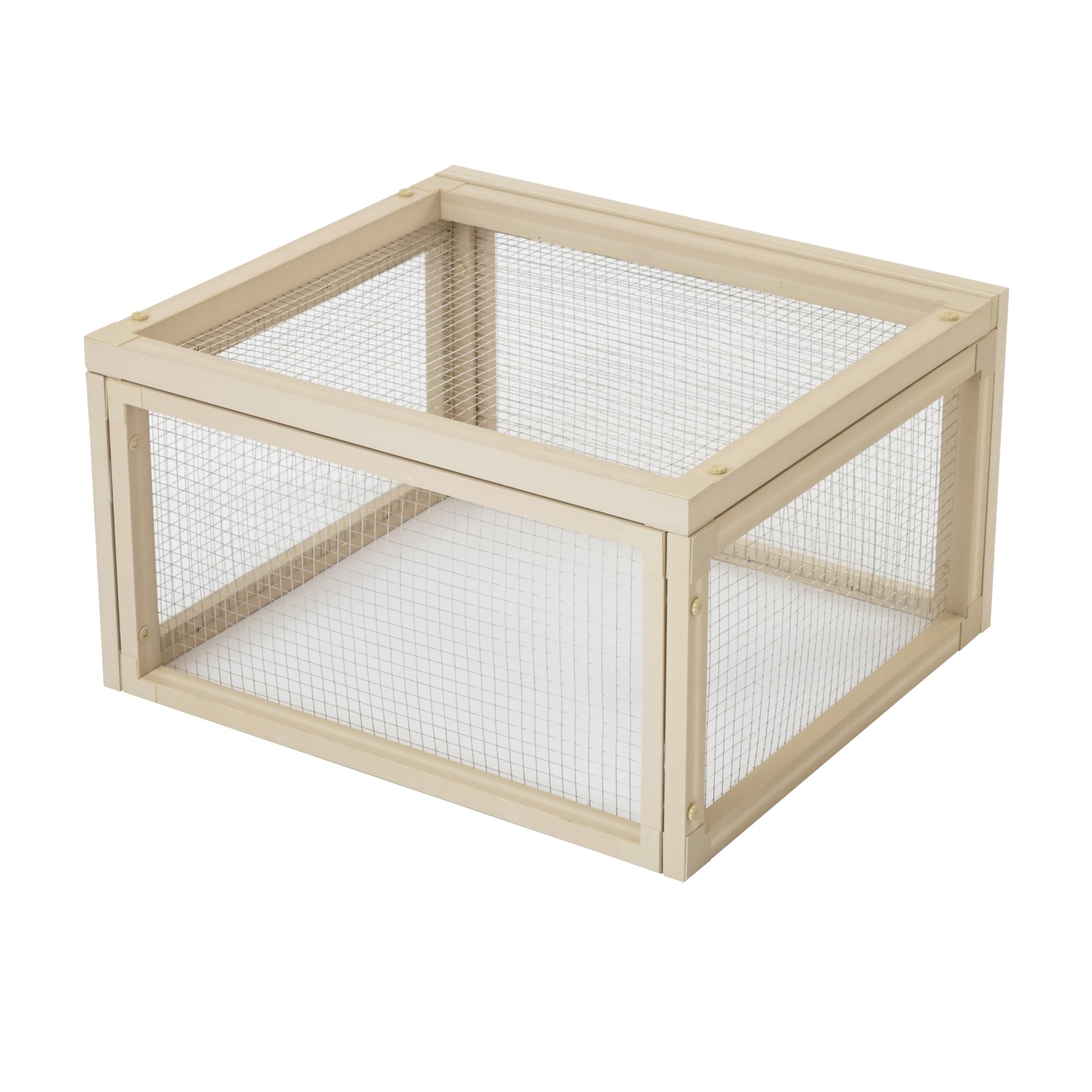 New Age Pet ECOFLEX Sonoran Tortoise House Pen - Durable, Non-Toxic Wood Plastic Composite Outdoor Habitat with NeveRust Stainle