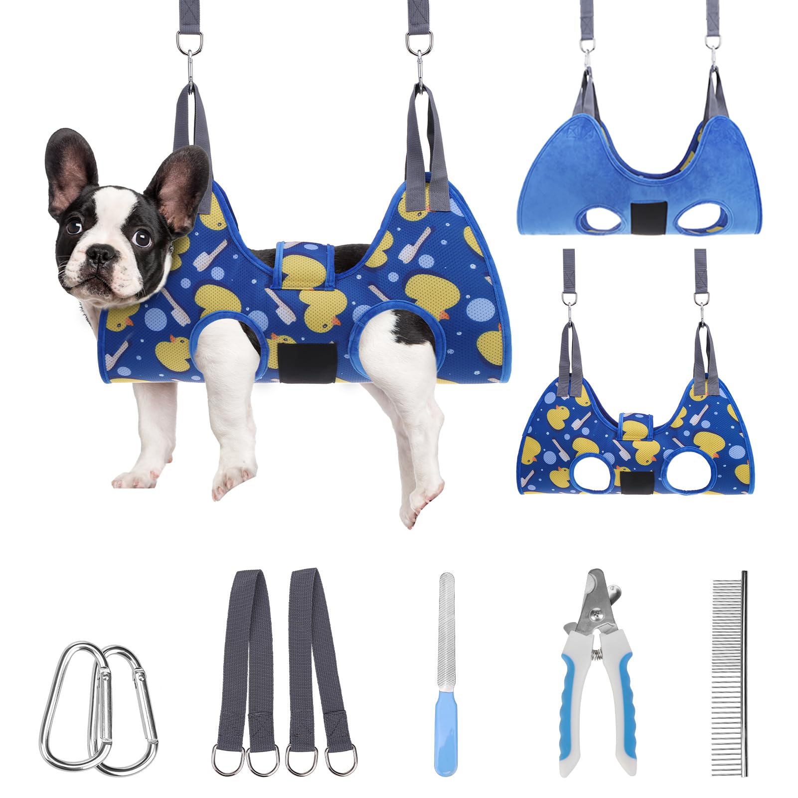 Pawchie Dog Grooming Hammock Harness For Dogs & Cats With Pet Nail Clipper Trimmer - Cat Hanger Sling For Trimming Clipping Nail