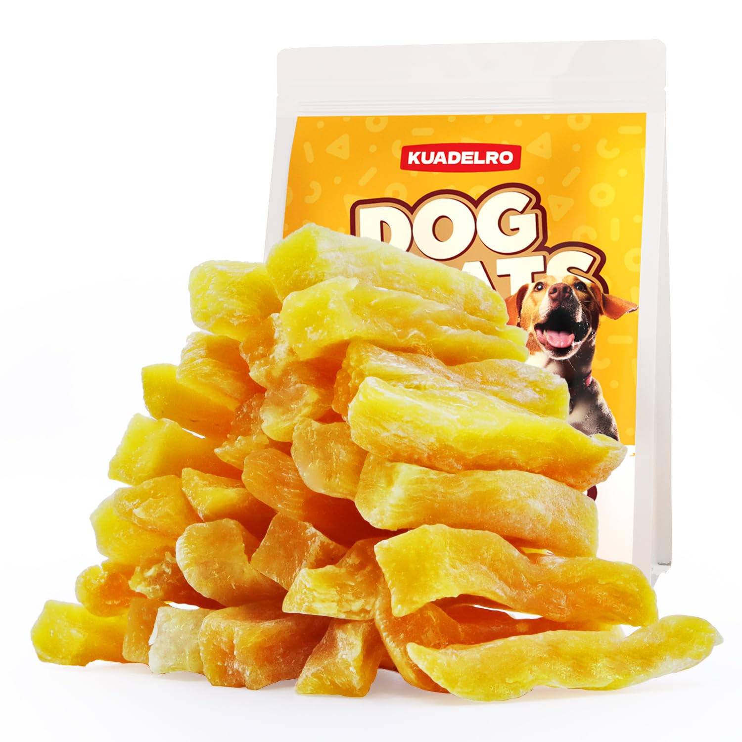 KUADELRO Sweet Potato Dog Treats, Healthy Natural Training Treats for Dog Snacks Low Fat Soft Chews for Small Medium Large Breed