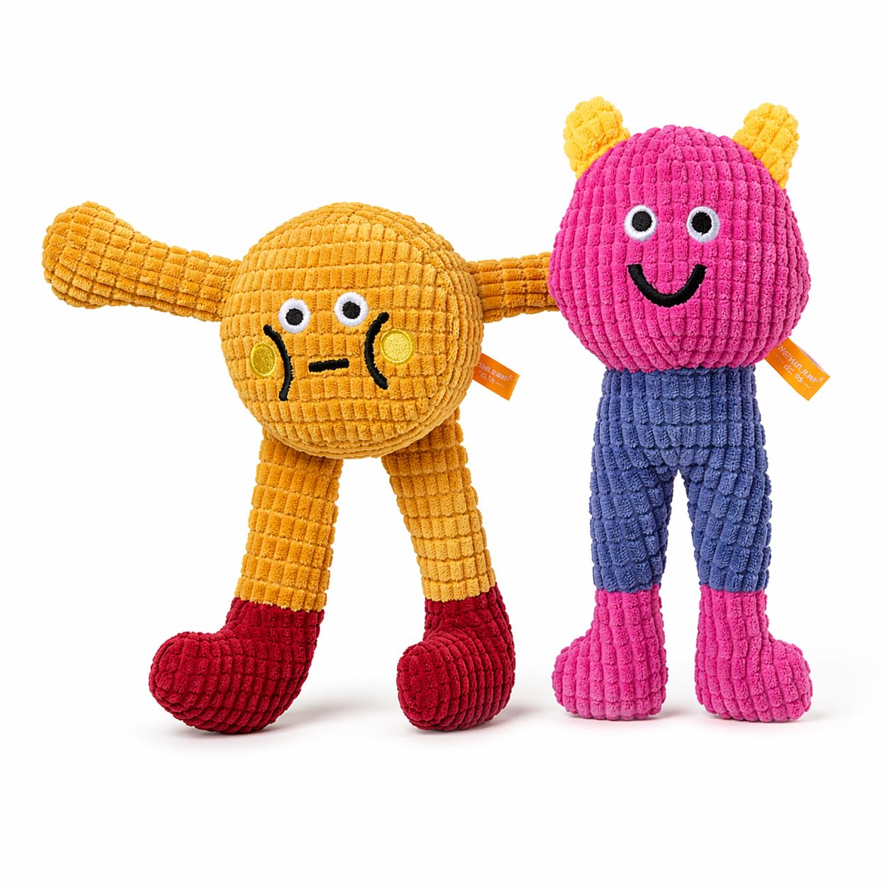 waithem Cat&Dog Chew Toys with Catnip Inside, Ecofriendly Material Made, Crinkle Paper & Squeaky Ball Inside, Waffle and Baby To