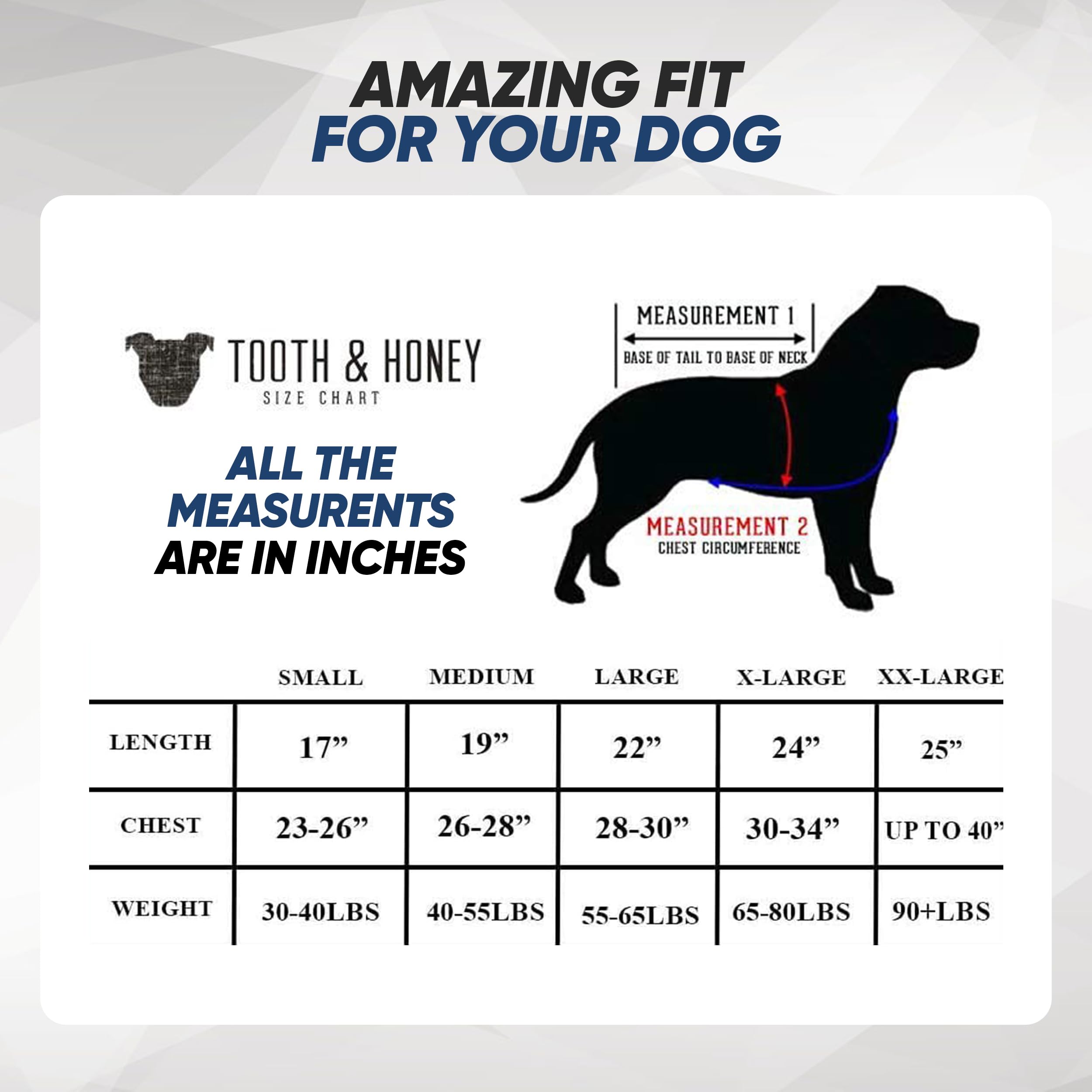 Tooth & Honey Large Dog Pullover Shirt – Breathable Cotton & Spandex Dog Shirt With Full Underbelly Coverage – Dark & Light Grey Large Dog Shirt For Allergy & Summer Protection (Large)