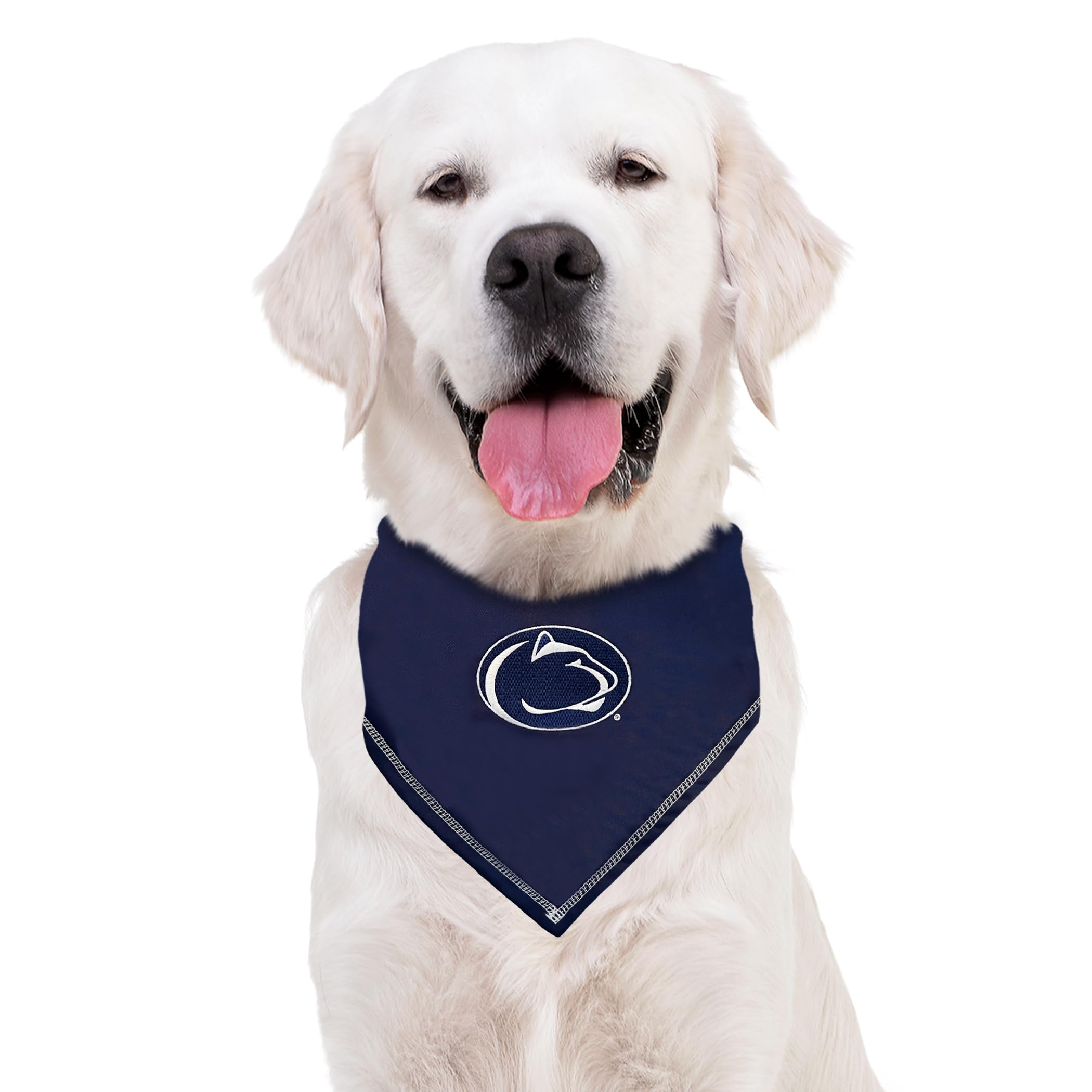 Pets First Ncaa Penn State Nittany Lions Tie Bandana, Size Large/X-Large. Dog Bandana Scarf Bib For Pet Cat Dog. The Ultimate Ga