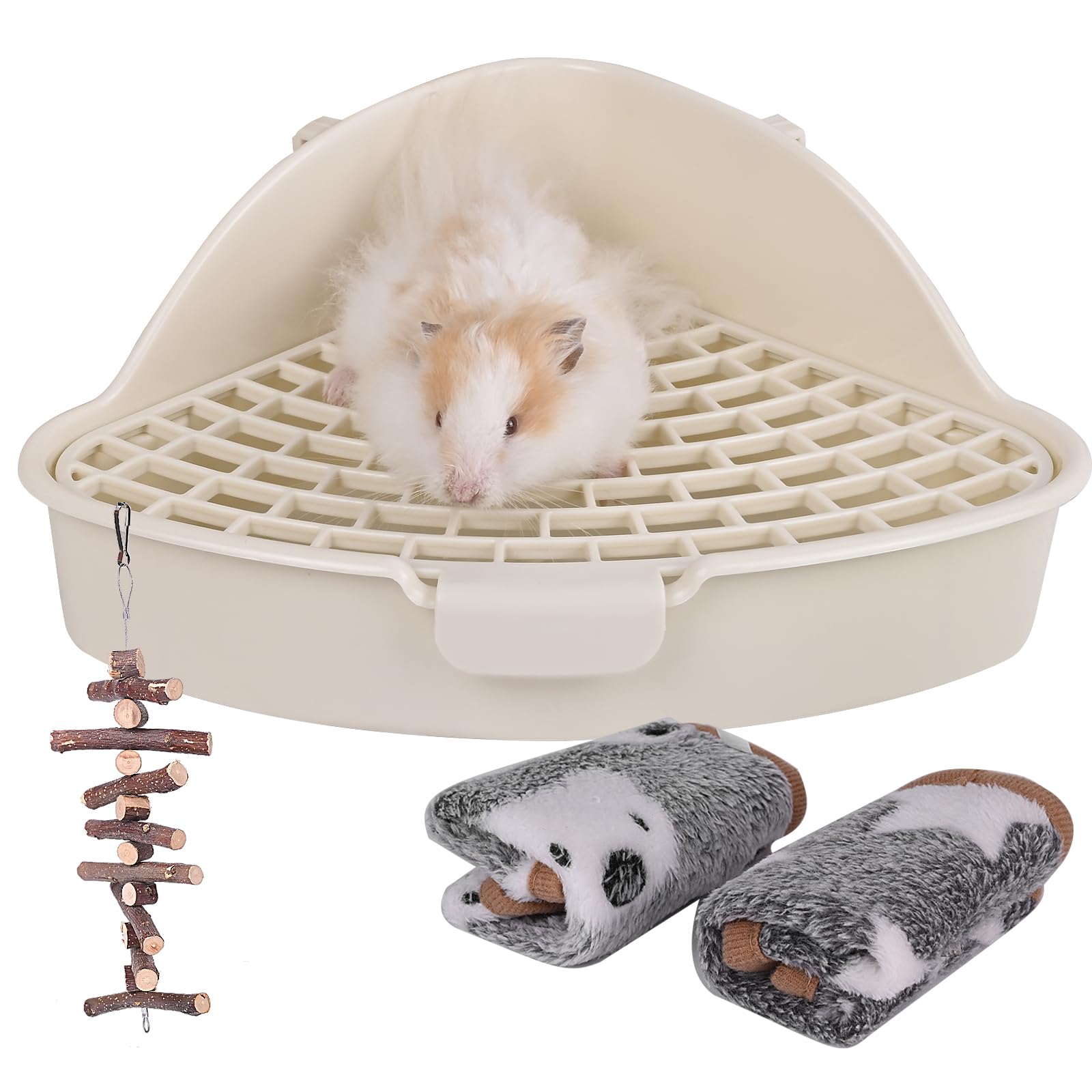 Rubyhome Triangle Potty Trainer Corner Litter Bedding Box Pet Pan For Baby Rabbit, Chinchillas, Small Guinea Pigs, Ferret, Gales