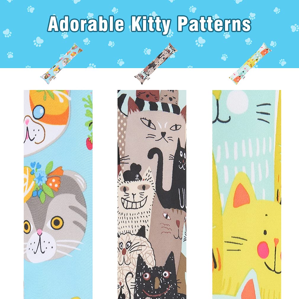 Bingpet 3 Pcs Catnip Toy Cat Kicker Toys, Durable And Bite Resistant Cat Chew Toy, Filled With Natural Catnip, Indoor Kitty Kick Pillow Toy With Cute Printing