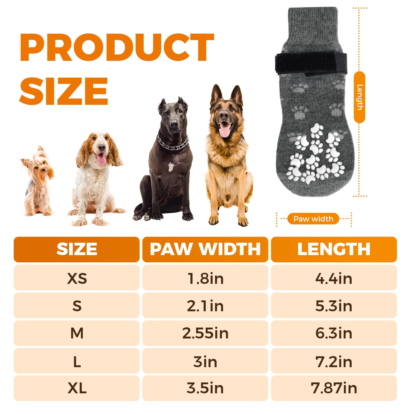 Runpaws Anti-Slip Dog Socks Prevent Licking Paws,Dog Socks With Grippers For Senior Dogs Walk On Hardwood Floor,Dog Grippers Wit