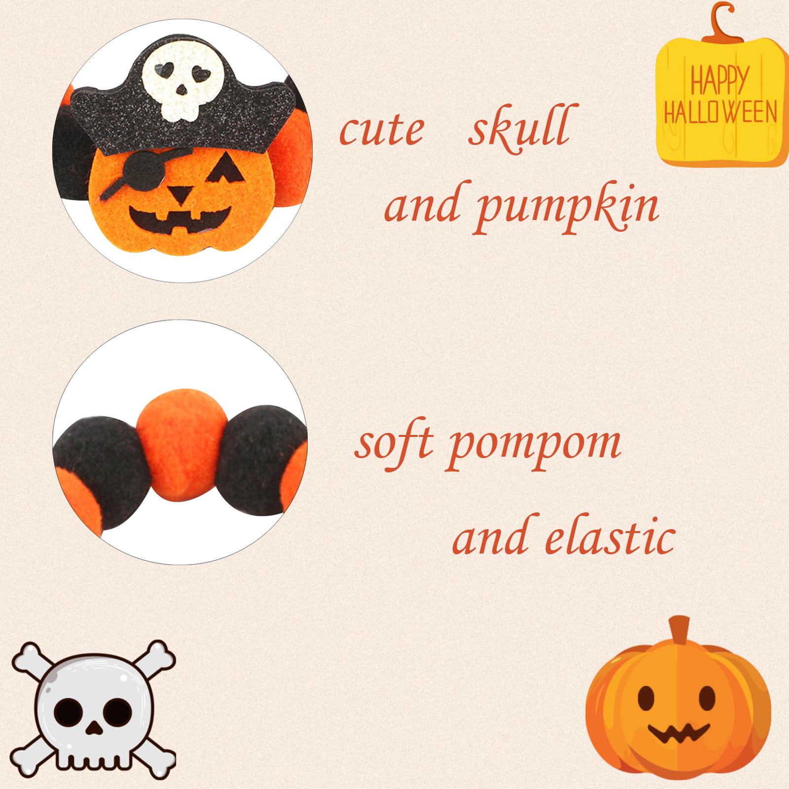 Bobo Rainbow 1Pc Dog Halloween Day Costume - Dog Cat Halloween Collar Pet Collar Patterns Dog Ball Collar Pet Orange Costume Sof