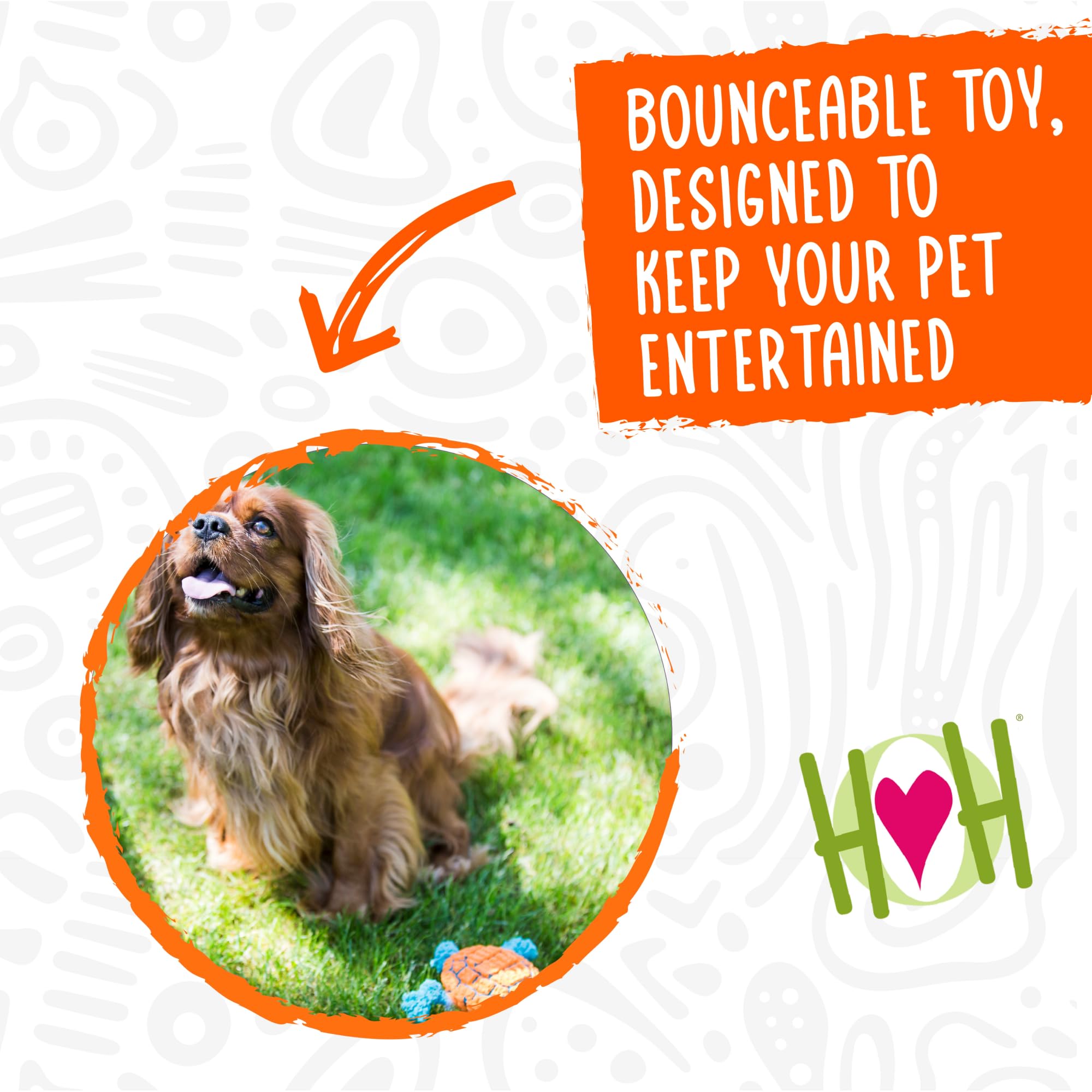 Hugglehounds Ruff-Tex Squeaky Tough Dog Chew Toy All Natural, Turtle, Large