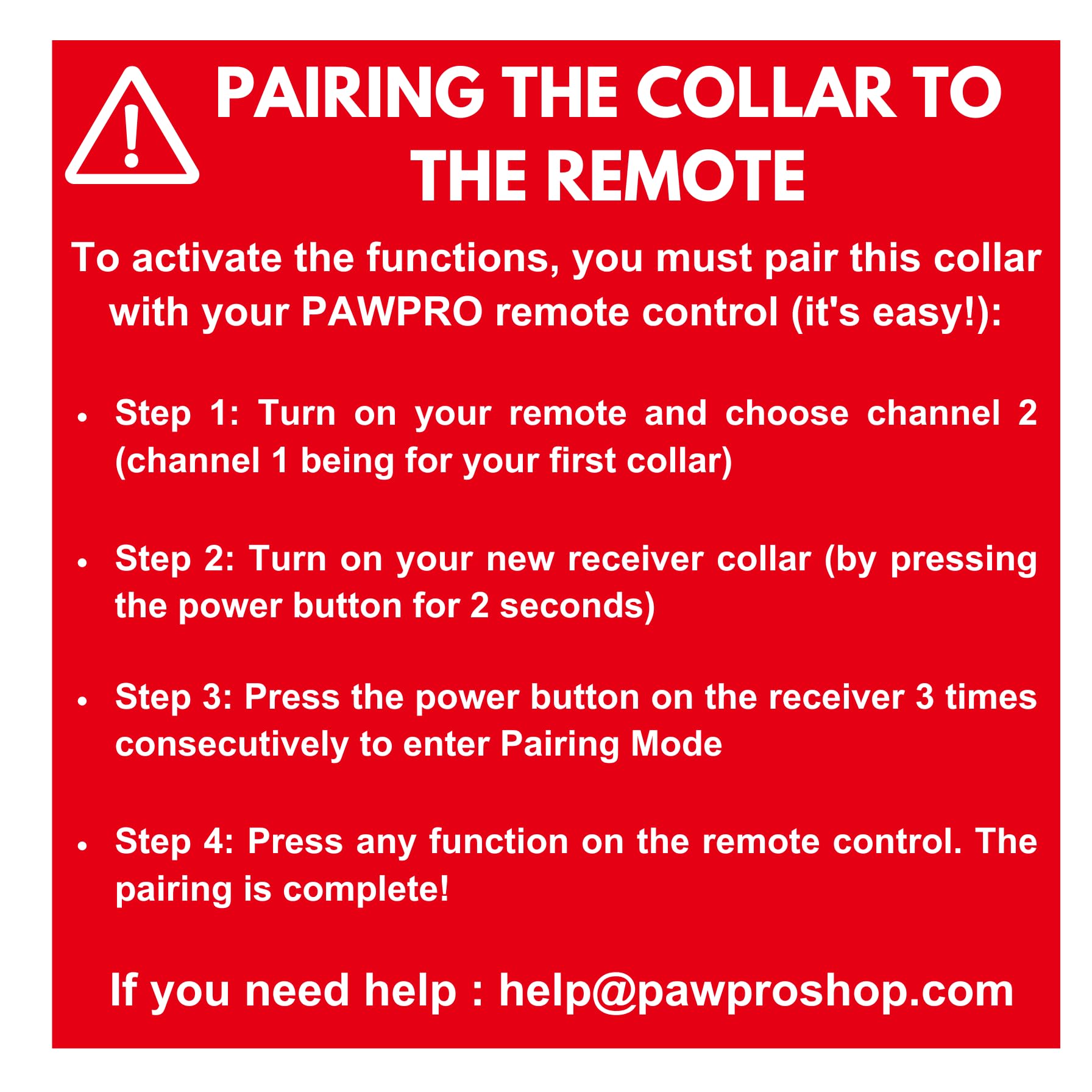 Additional Collar For Model Pawpro Ultimate | Electric Dog Training Collar | 4 Modes Beep Vibration Shock Light | Waterproof Rec