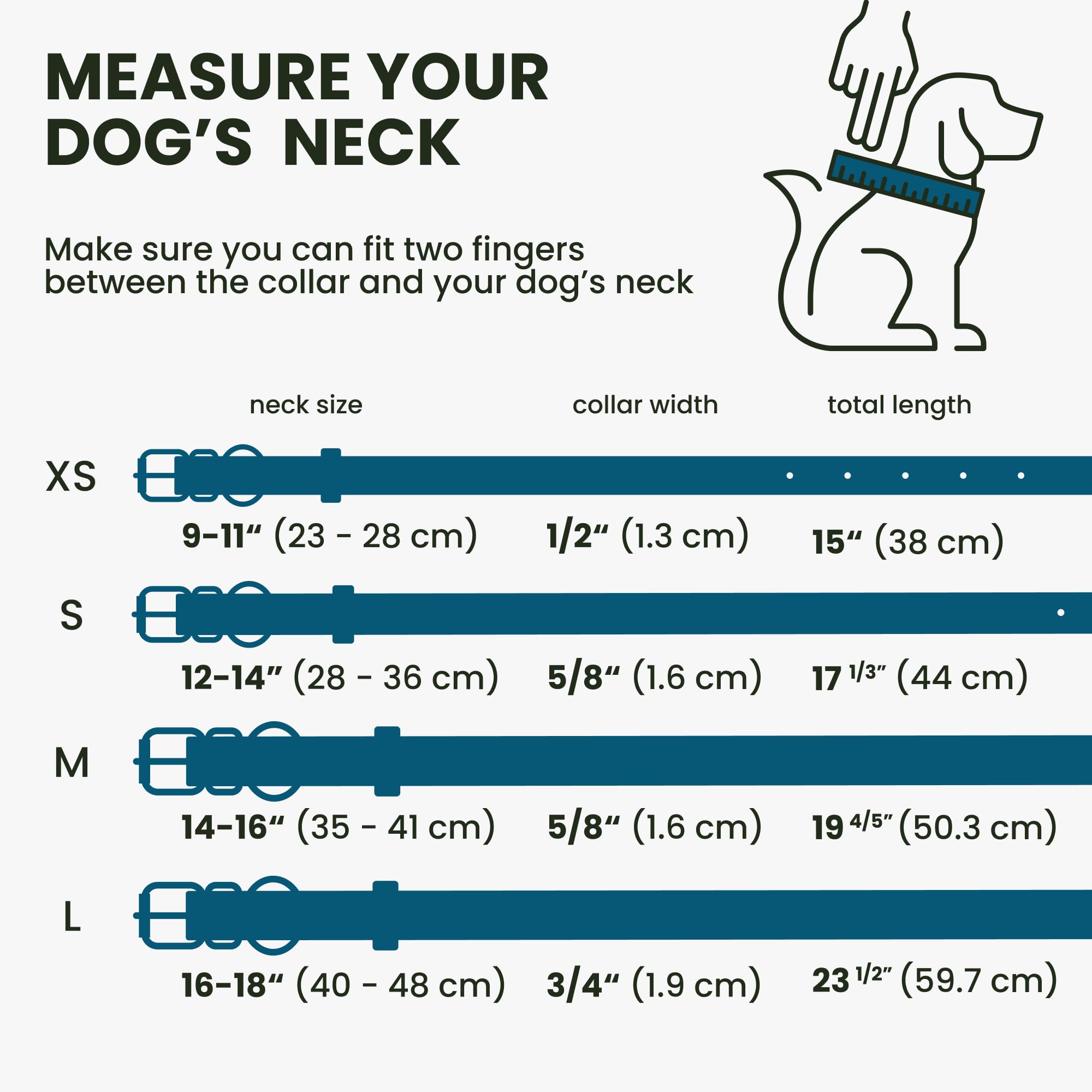 Bronzedog Rolled Leather Dog Collar For Small Medium Large Dogs With Qr Id Tag (L: 16-18 Inch, Ocean Blue)