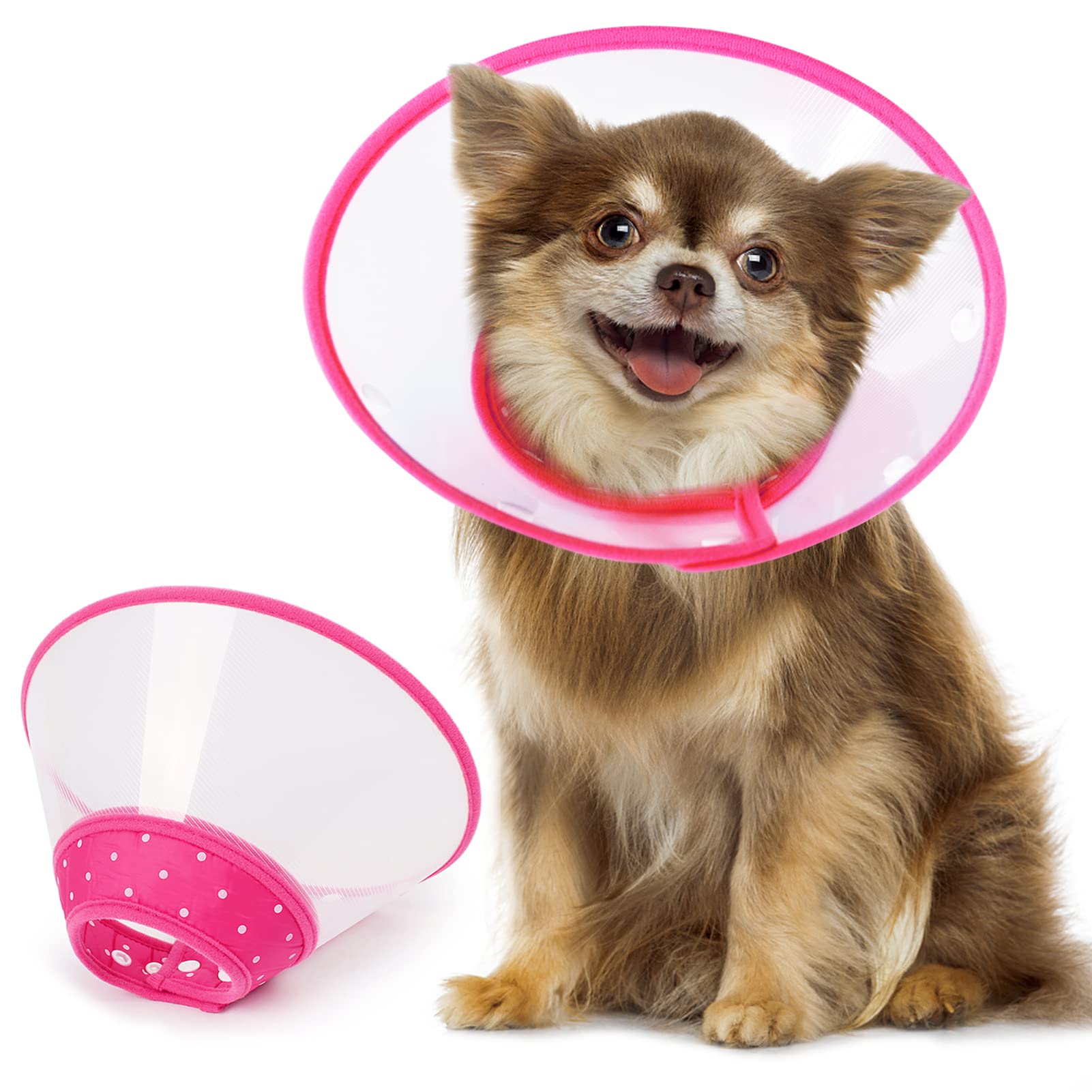 Vivifying Pet Cone for Cats and Small Dogs, 3 Size of Adjustable 5.7-8in Lightweight Recovery Elizabethan Collar for Cats, Puppi