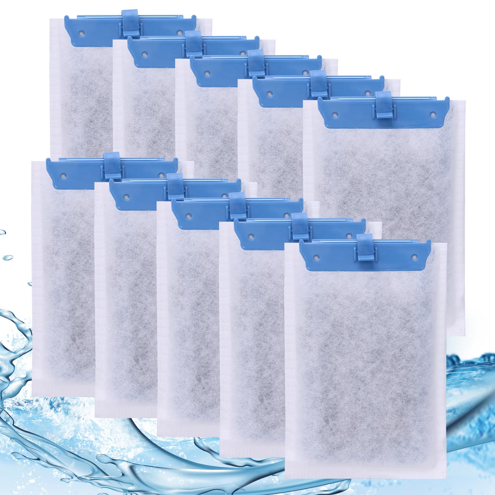 Saierte 10 Pack Medium Filter Cartridges Compatible With Whisper Bio-Bag Filters, Replacement Filter Cartridge For Fauna Reptofi