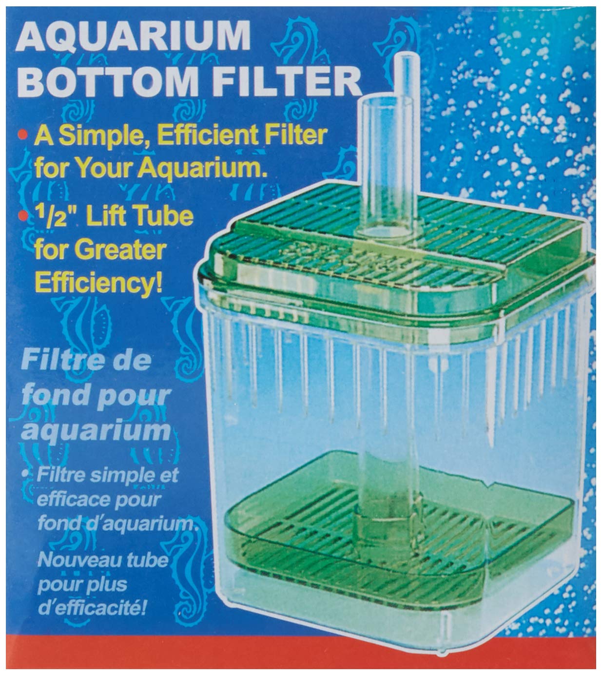 Penn-Plax Bubbler Filter For Cleaning Aquarium Fish Tanks - 10 Gallon