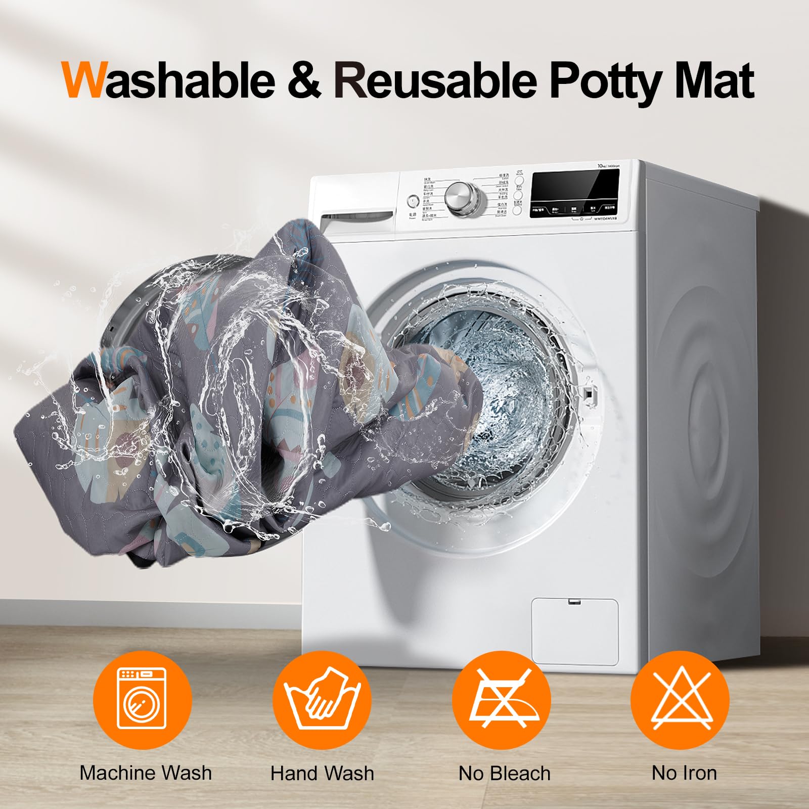 Loobani Washable Pee Pads For Dogs,2 Pack Ultra-Absorbent And Leak-Proof Whelping Pads, Non-Slip Reusable Puppy Waterproof Train