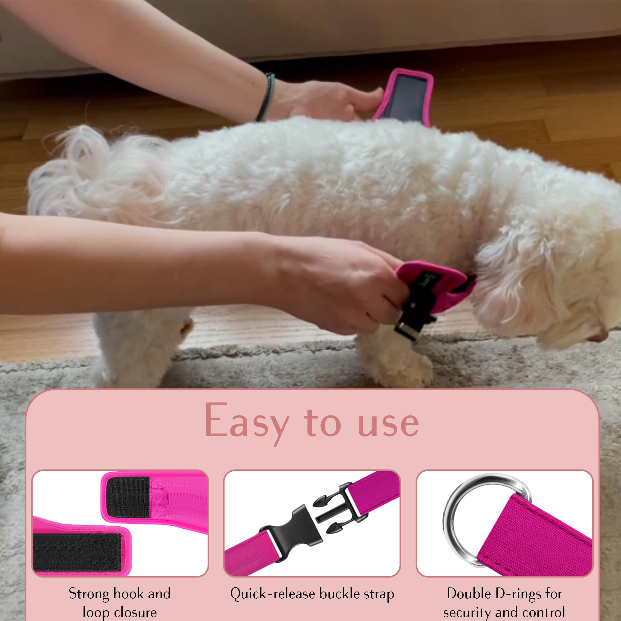 Comfort Fit Step-In Dog Harness - Comfortable Puppy Harness & Dog Vest: Adjustable, Soft Padded For Small, Medium Dogs - Easy To Put-On Dog Harness Medium Sized Dog