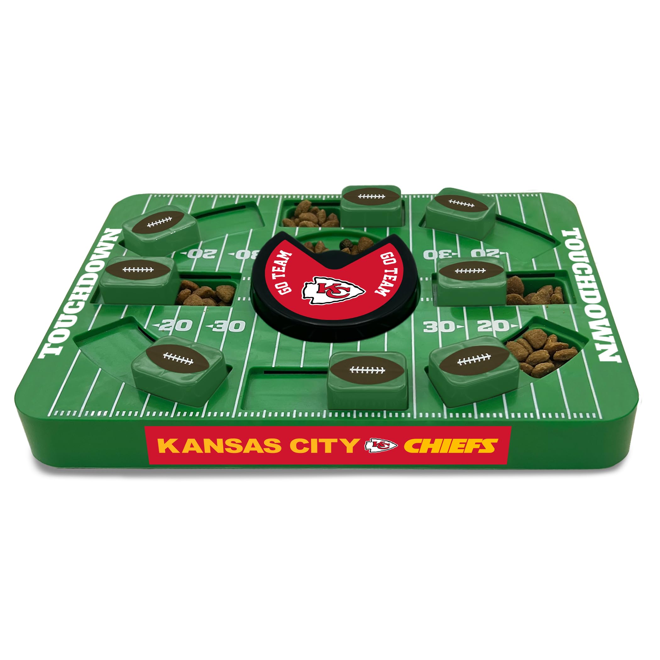 Pets First Kansas City Chiefs Large Puzzle Puzzle Toy, New Size, Interactive Slow Feeding Toy