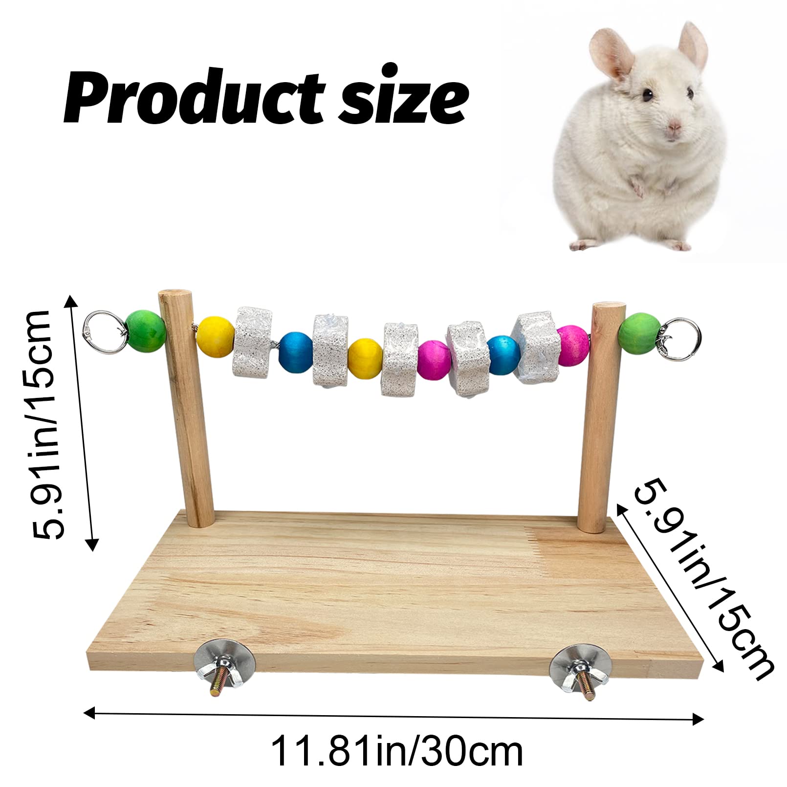Tfwadmx Chinchilla Ledges Wood, Small Animal Lava Teeth Grinding Stone, Hamster Percy Ledges Wood Platform Chew Toys For Rat Gerbil Guinea Pig Chinchilla Parrot Chipmunk Squirrel Mouse