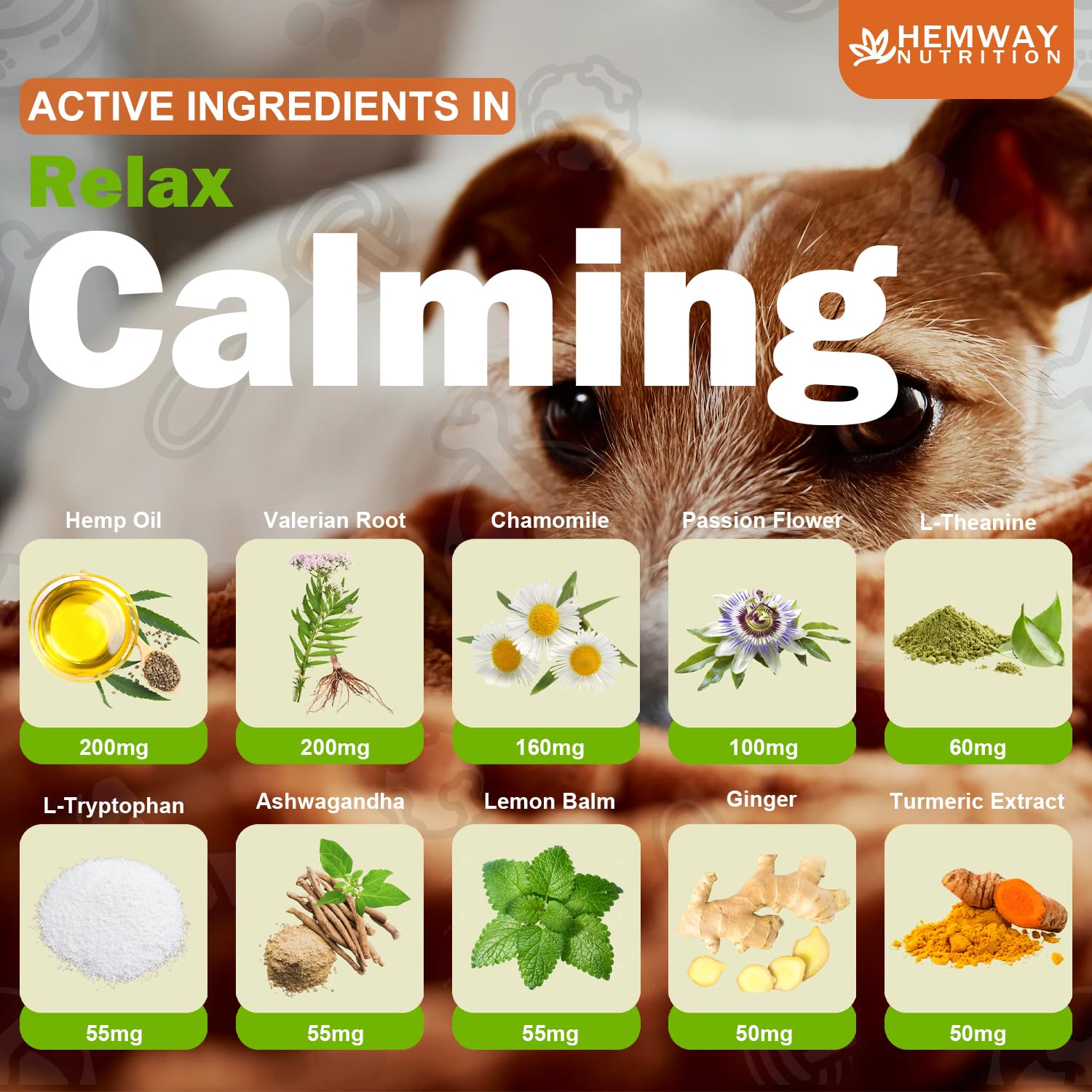 Hemp Calming Chews for Dogs - Chicken Flavor Soft Chews - Dog Calming Treats Supplement for Storm Anxiety, Sleep, Relaxing, Sepa