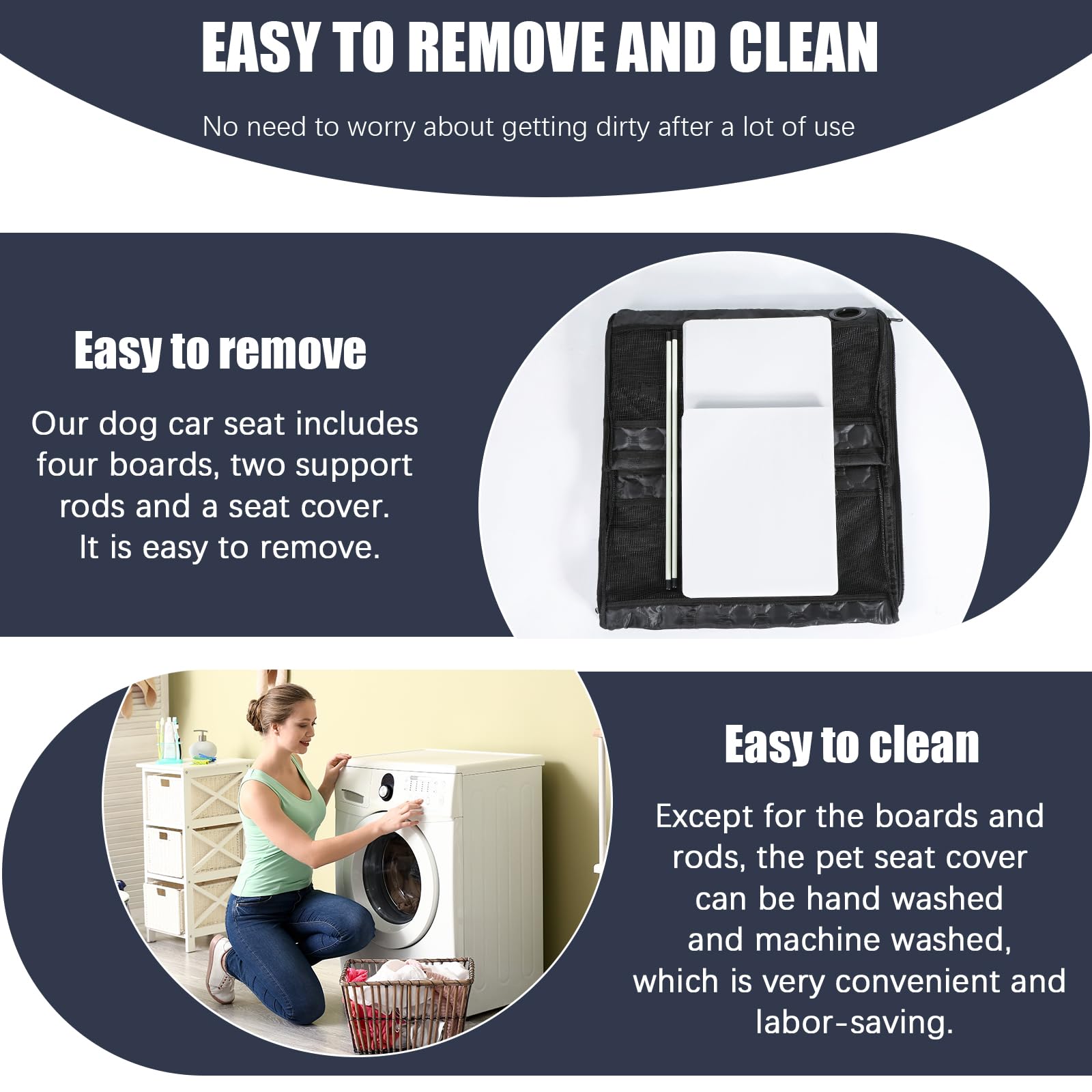 Dog Car Seat For Medium Small Dogs, Pet Car Seat With Adjustable Safety Belt & Storage Pockets, Breathable Waterproof Pet Car Se