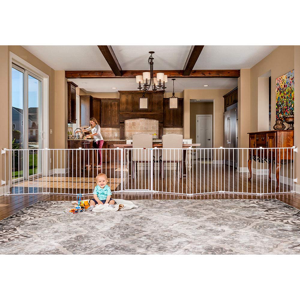 Regalo 194-Inch Super Wide Adjustable Baby Gate and Play Yard, 2-In-1, Bonus Kit, 4 Count (Pack of 1)
