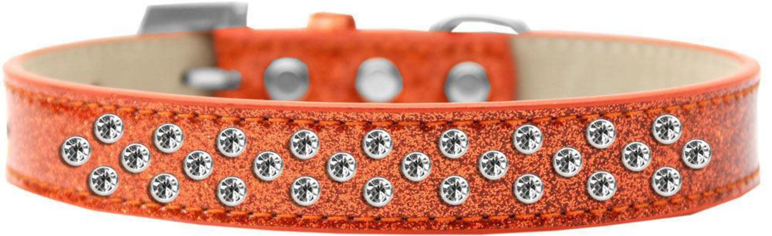 Mirage Pet Products Sprinkles Ice Cream Dog Collar with Clear Crystals, Size 14, Blue