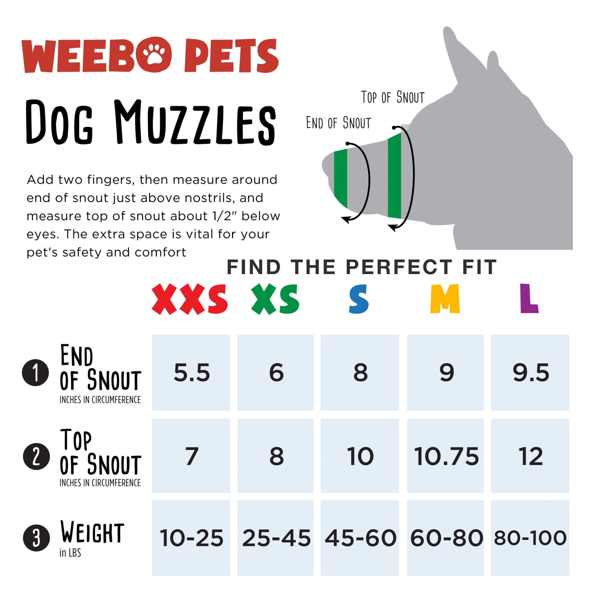 Weebo Pets Breathable Nylon Cloth Safety Muzzle (Large)