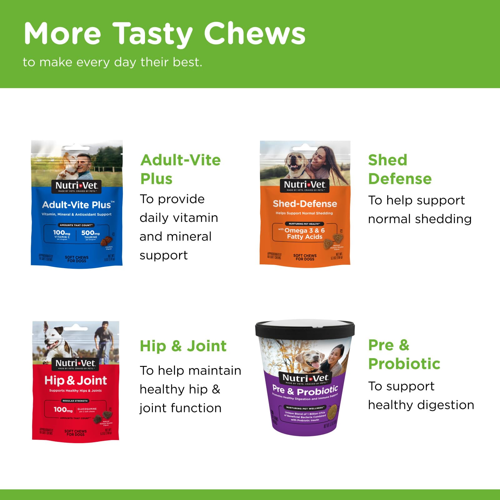 Nutri-Vet grass guard chewables For Dogs - Prevent Lawn Burn From Dog Urine - 365 count