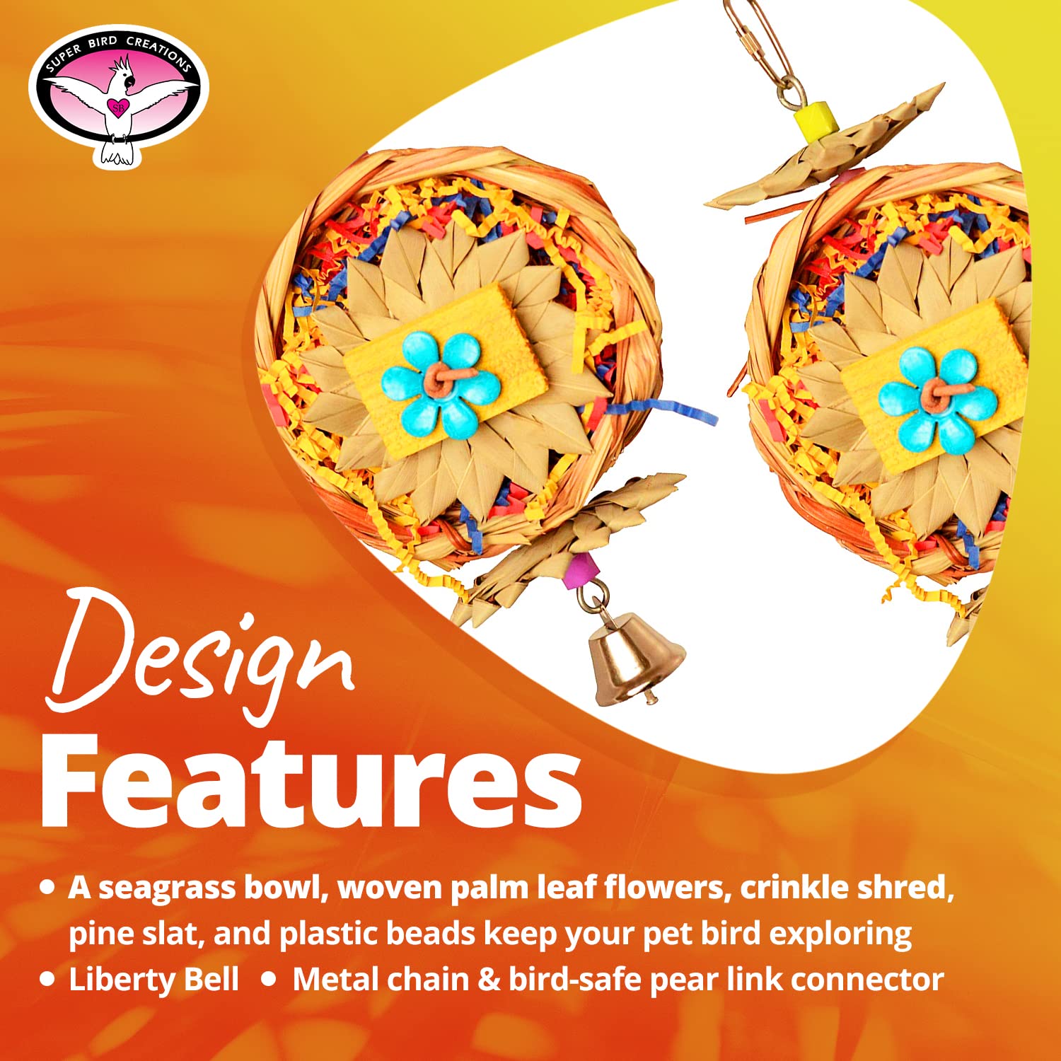 Super Bird Creations Sb611 Beakwhich Bird Toy - Interactive, Engaging Play Accessory, Ideal For Medium-Sized Parrots, Perfect Fo