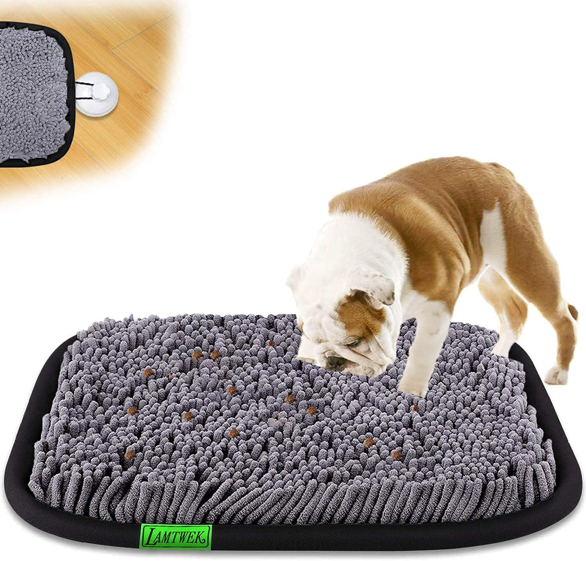 LAMTWEK Snuffle Mat for Dogs, 17'' x 21'' Dog Snuffle Mat Interactive Feed Game for Boredom, Encourages Natural Foraging Skills 