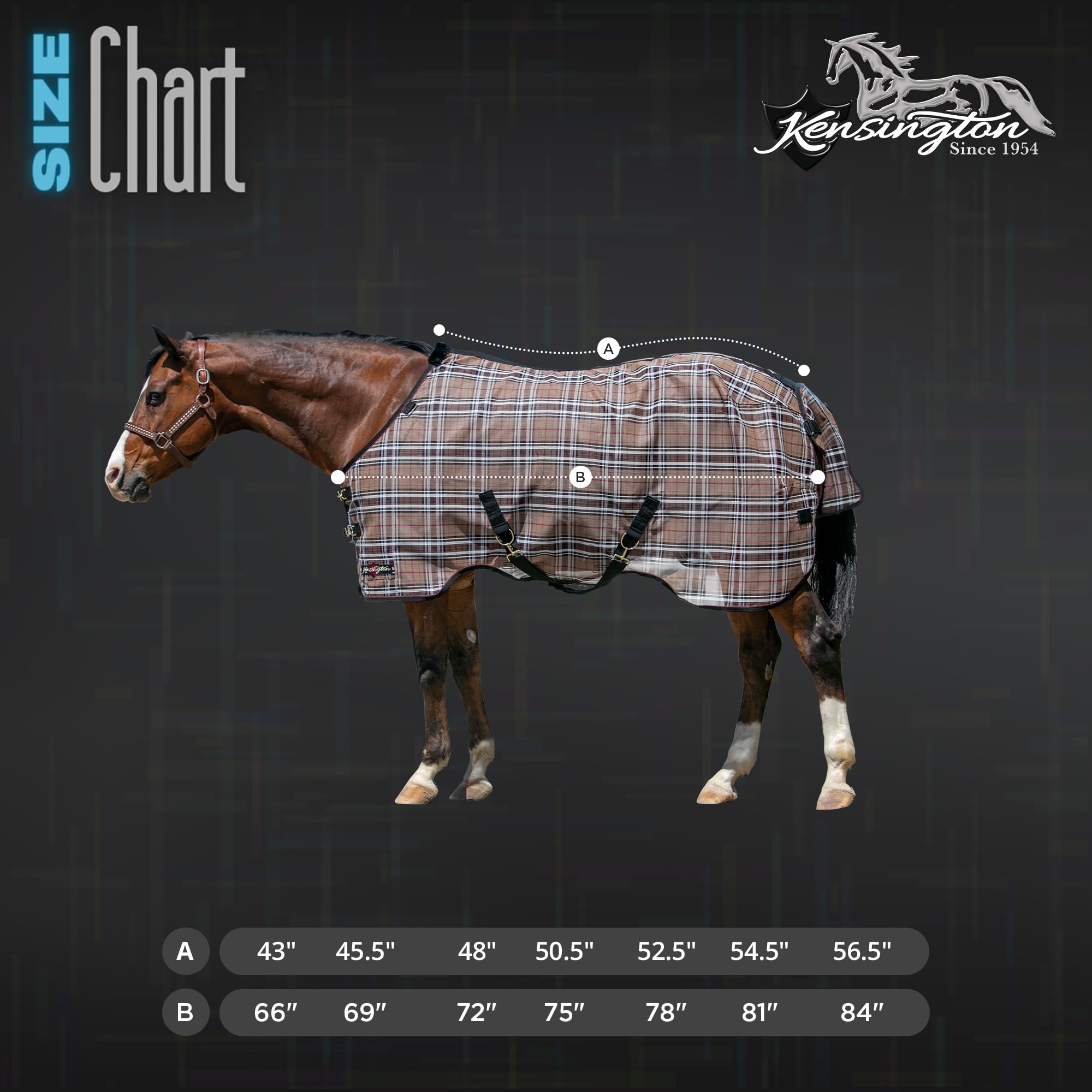 Kensington Breathable And Uv Protective Sheet Surefit All Season Protection For Horse - 66'', Lavender Mint