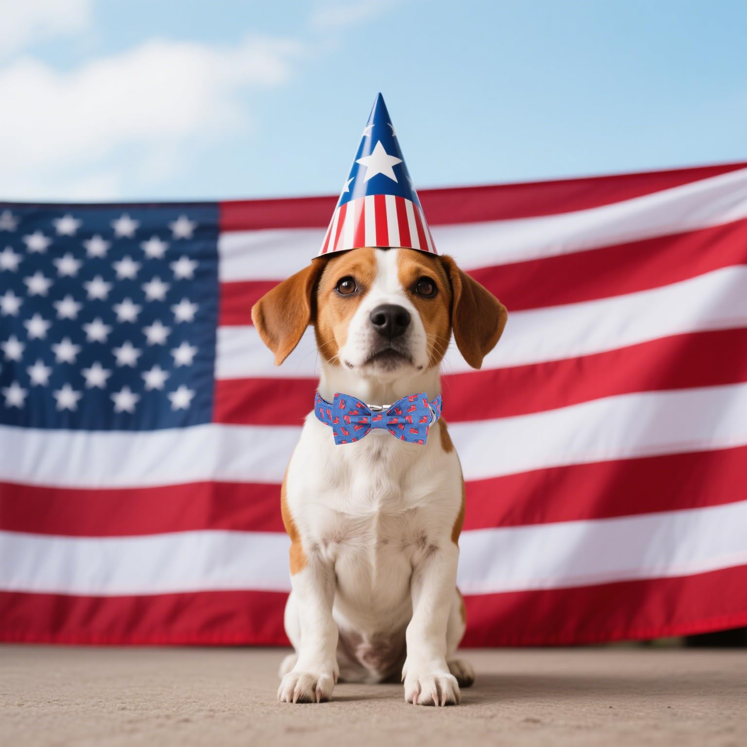 Maca Bates American Flag 4Th Of July Dog Collar With Bow Tie For Dogs Bowtie 4 Of 7 Flags Blue Adjustable Durable Patriotic Coll