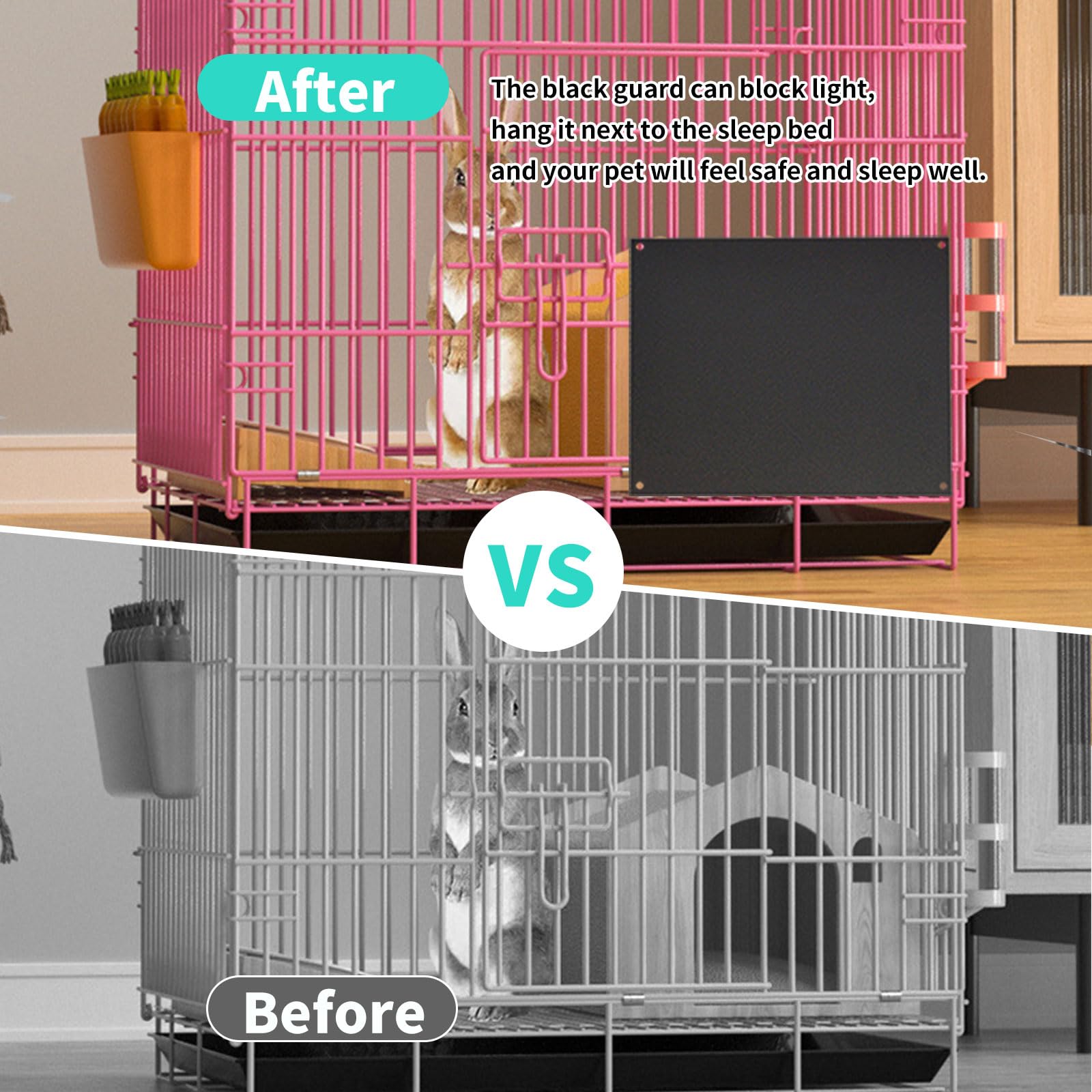 Oncpcare 6 Pack Pet Cage Liner Protection Block Light 10 ' ' x 8.2 ' ' Rabbit Cage Urine Guard Cage Edge Liner Guinea Pig Side L