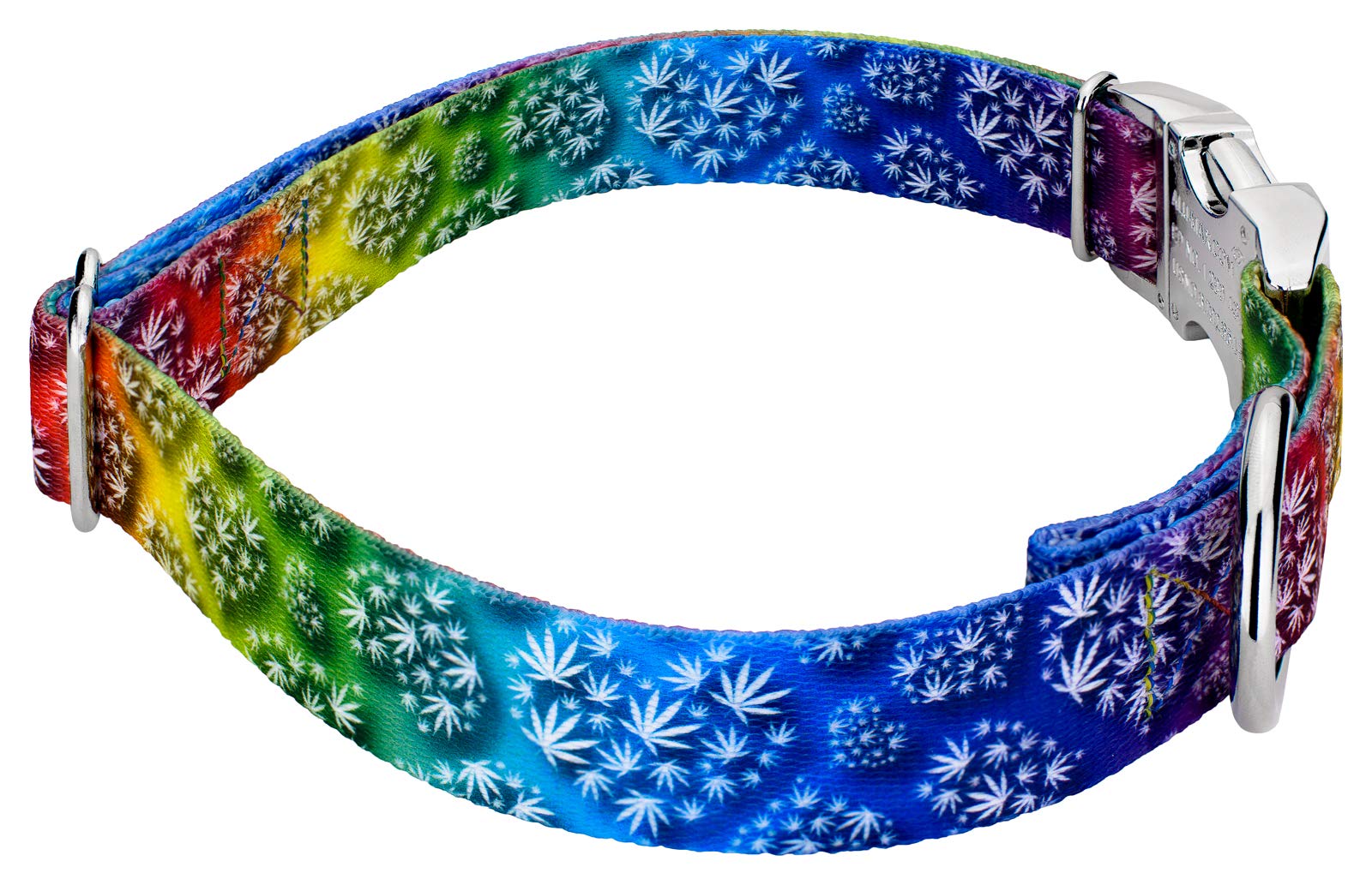 Country Brook Petz - Premium Groovy Ganja Dog Collar And Leash Limited Edition - Groovy Collection Featuring Far Out Designs (5/