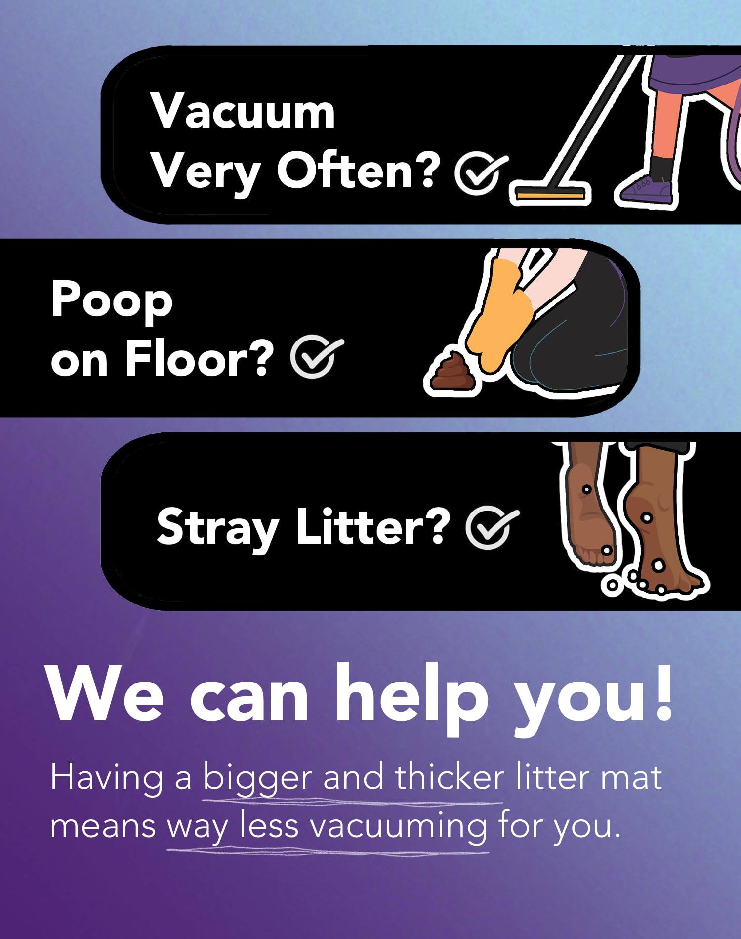 Lukamoo Cute Cat Litter Mat (24X16), For Kitty Litter & Cat Litter Box, Independent Artist Designed (Island Waltz)