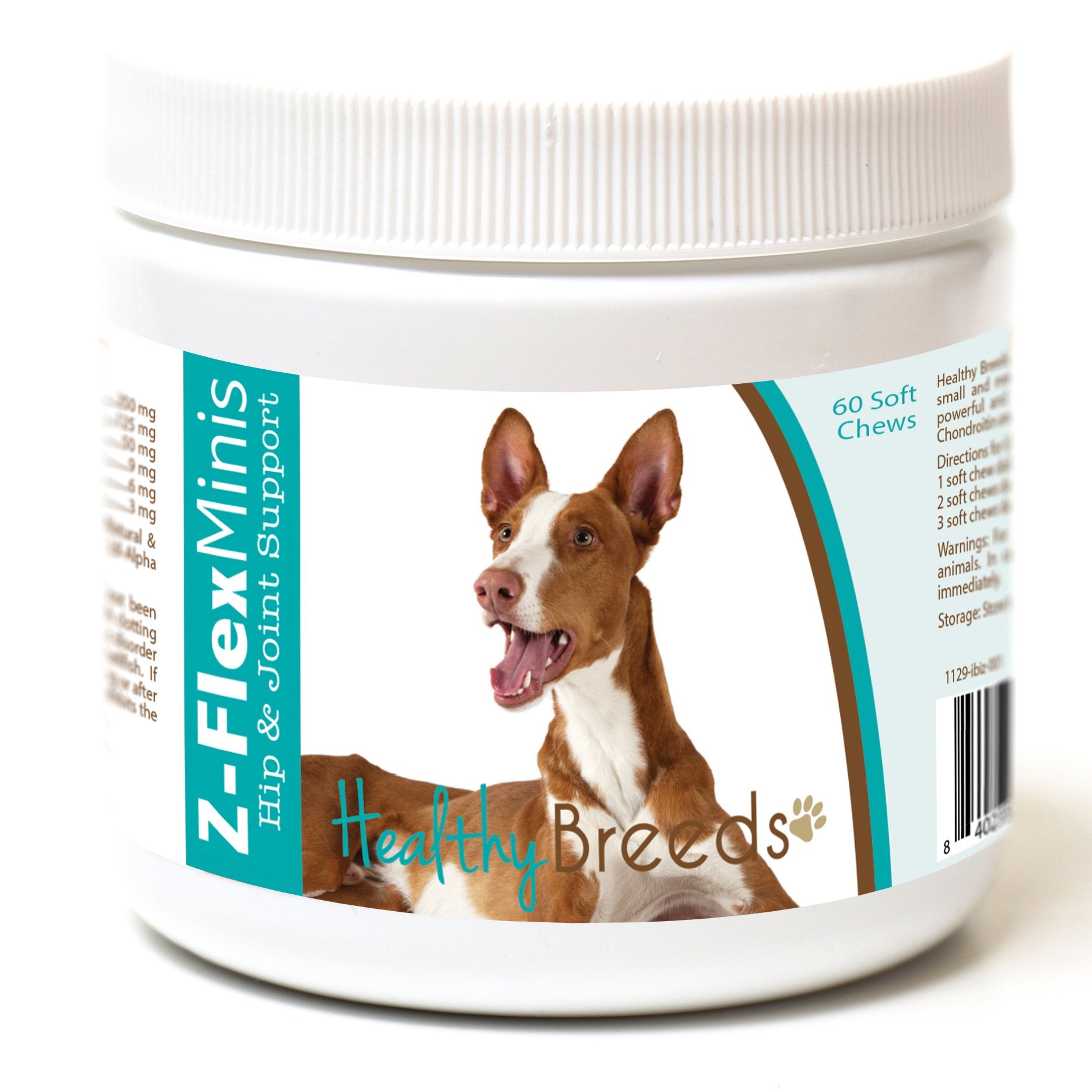 Healthy Breeds Ibizan Hound Z-Flex Minis Hip and Joint Support Soft Chews 60 Count