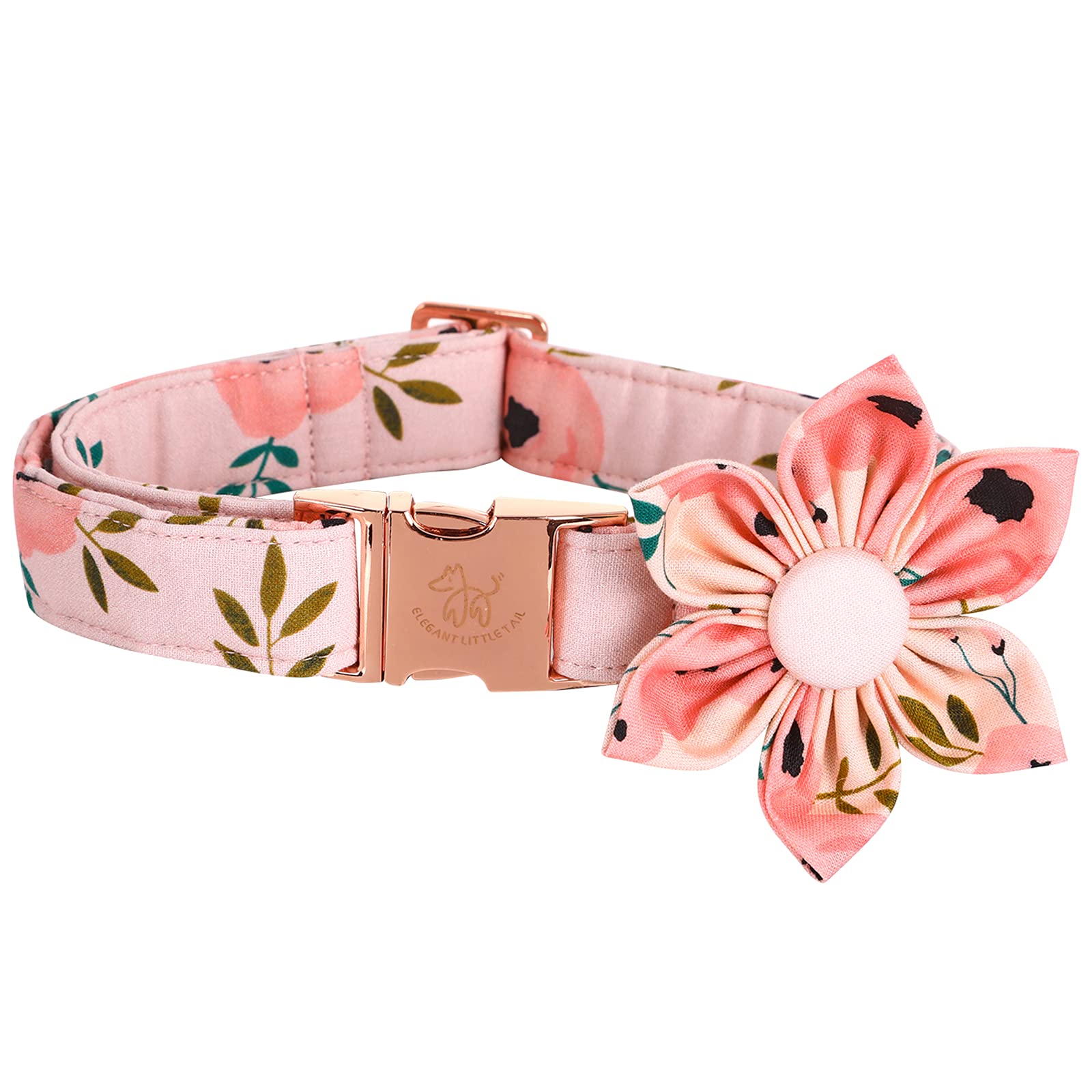 Elegant Little Tail Flower Girl Dog Collar For Female Dogs, Pet Collar Adjustable Dog Collars With Flower Gift For X-Large Dogs