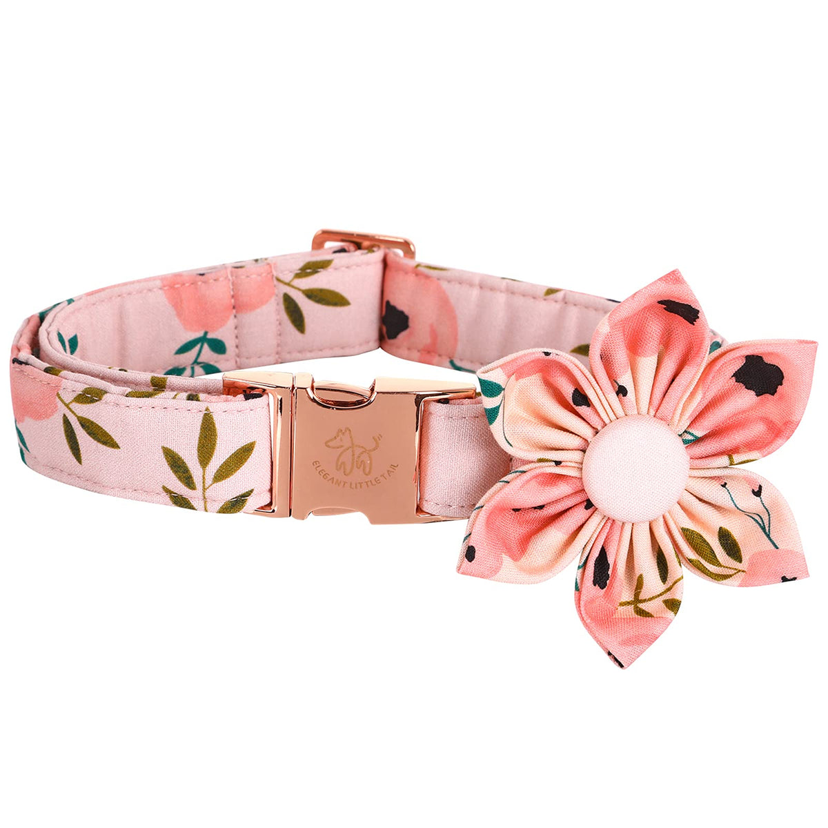Elegant little tail Flower Girl Dog Collar for Female Dogs, Pet Collar Adjustable Dog Collars with Flower Gift for Large Dogs